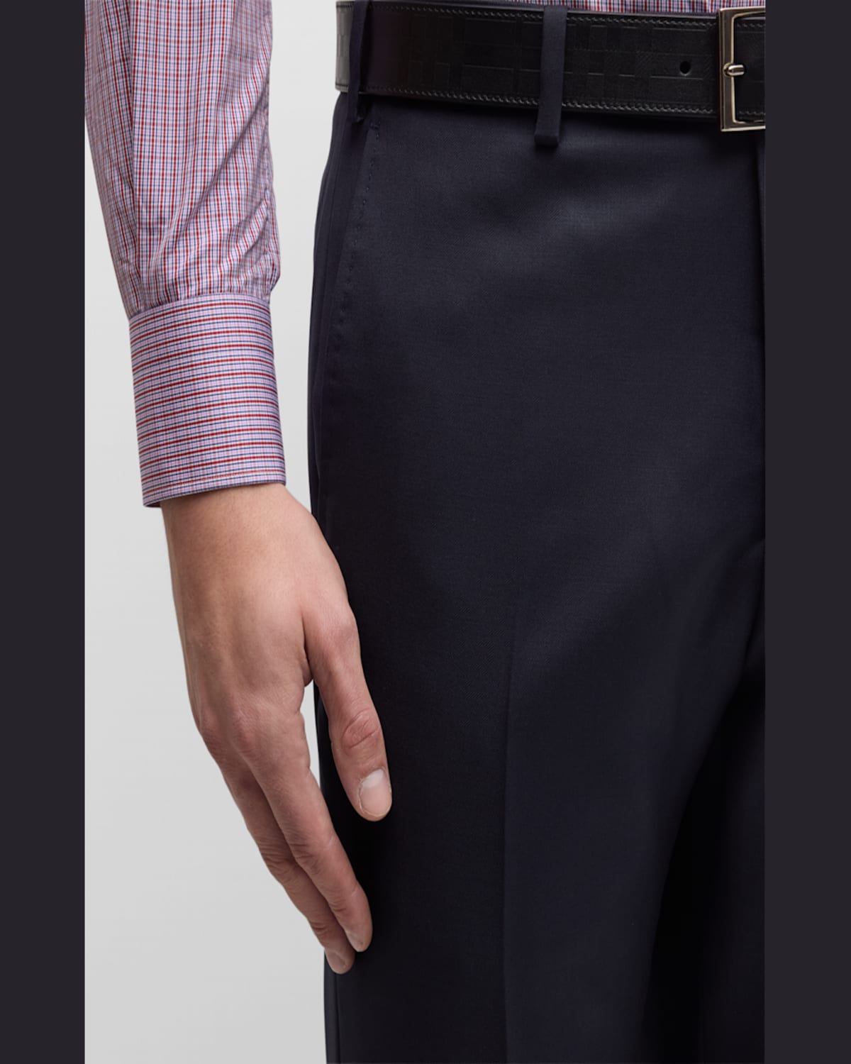 Zanella Devon Wool Straight Leg Pants In Blue