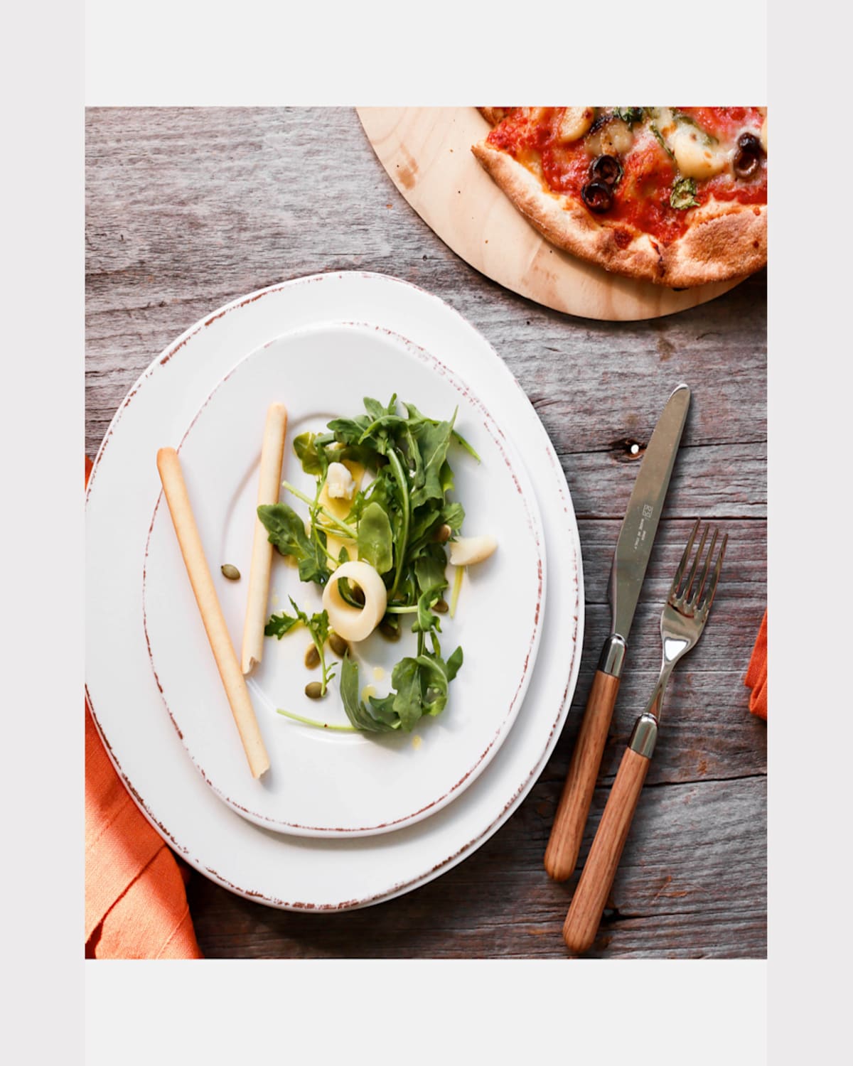 Vietri Melamine Lastra White Salad Plate