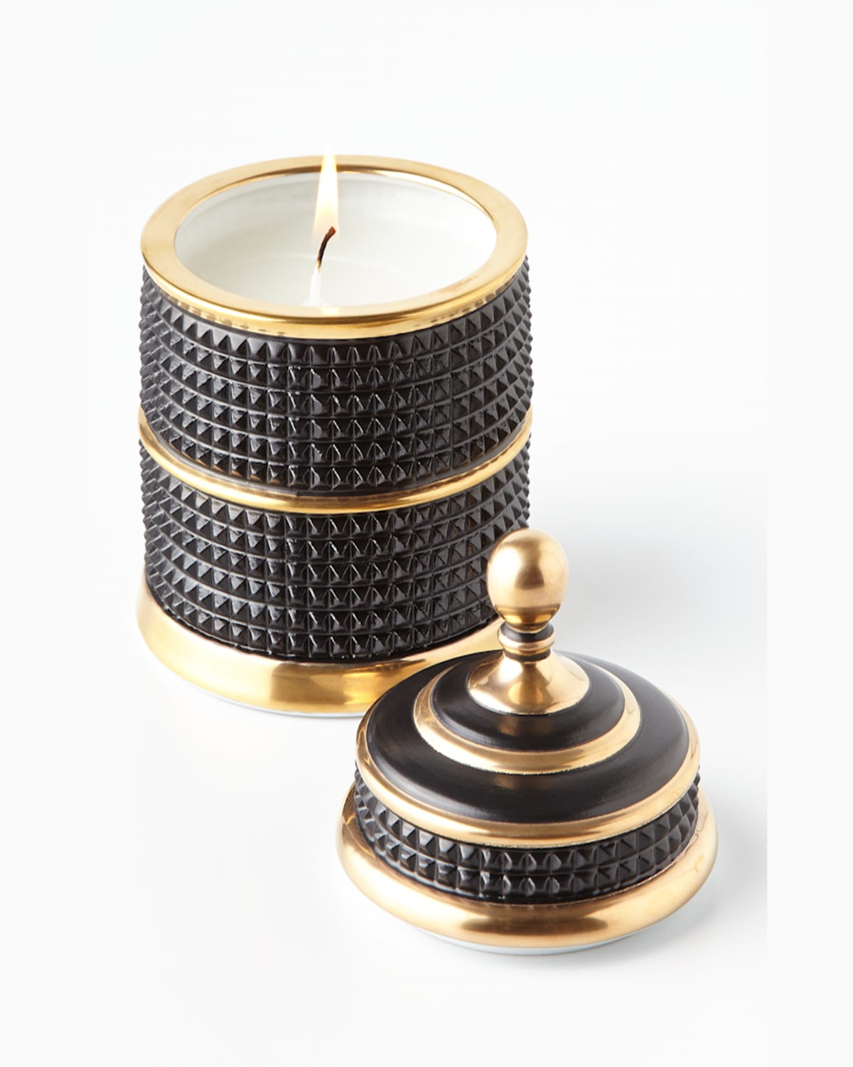 L'objet Bibliothèque Or Pink Champagne Scented Candle In Black