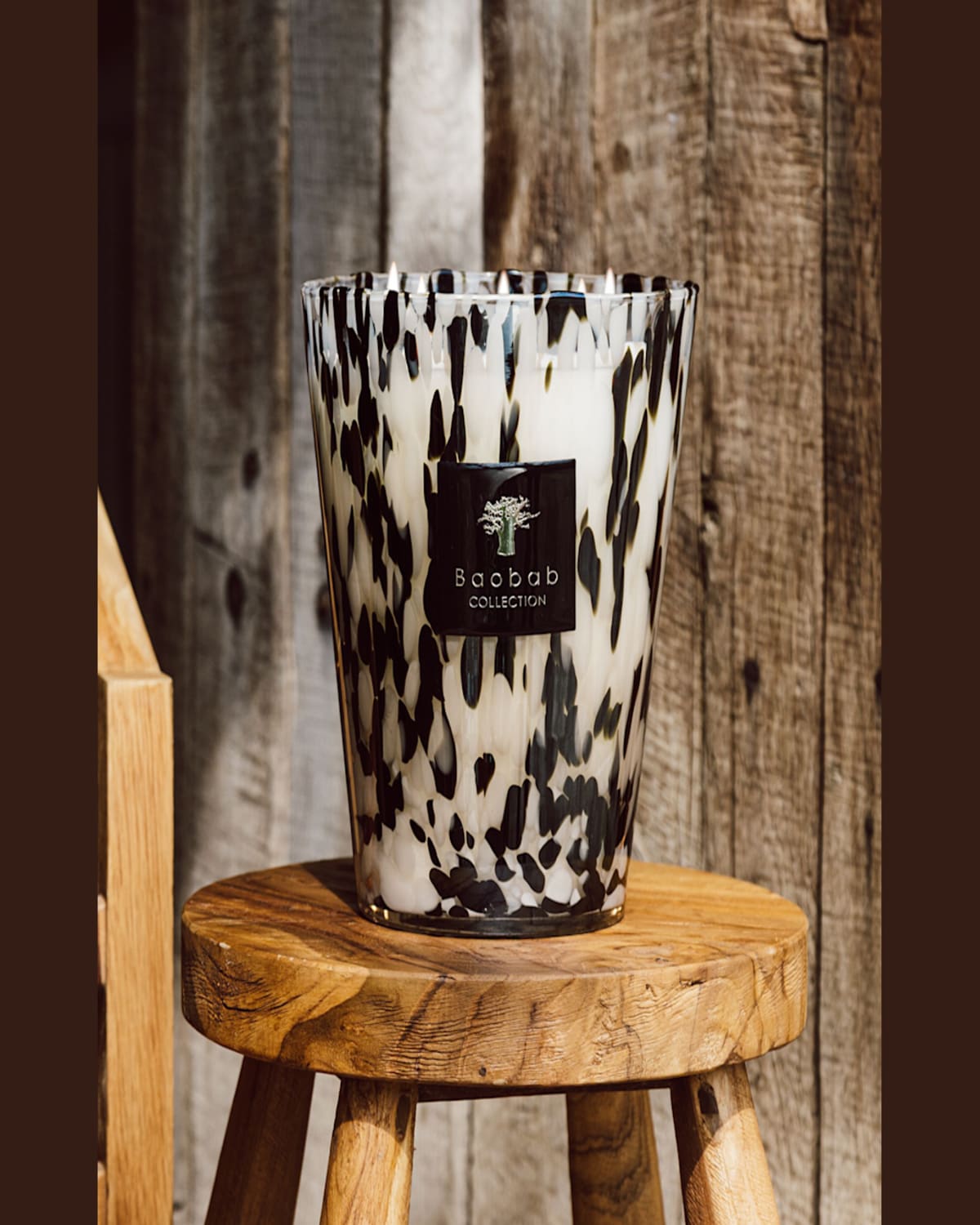 Baobab Collection Black Pearls Scented Candle, 3.9" In Black/white