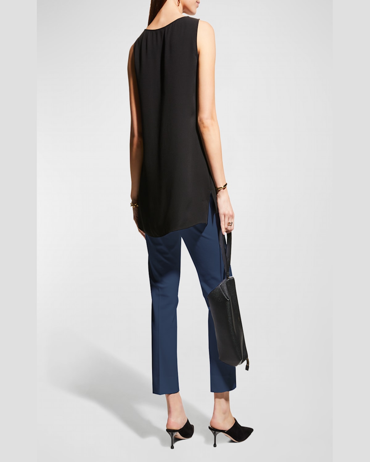 Lafayette 148 Jodhpur Cloth Cropped Pants In Ink