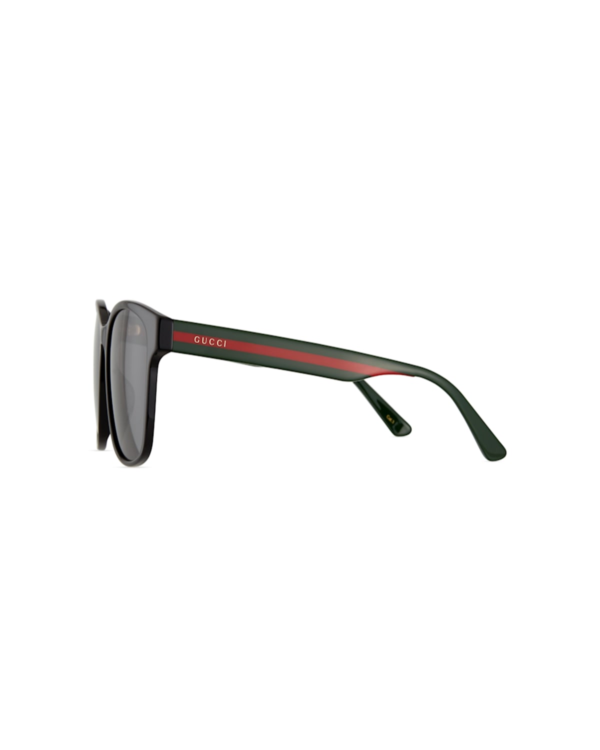 Gucci Men's Square Acetate Sunglasses With Signature Web In Black