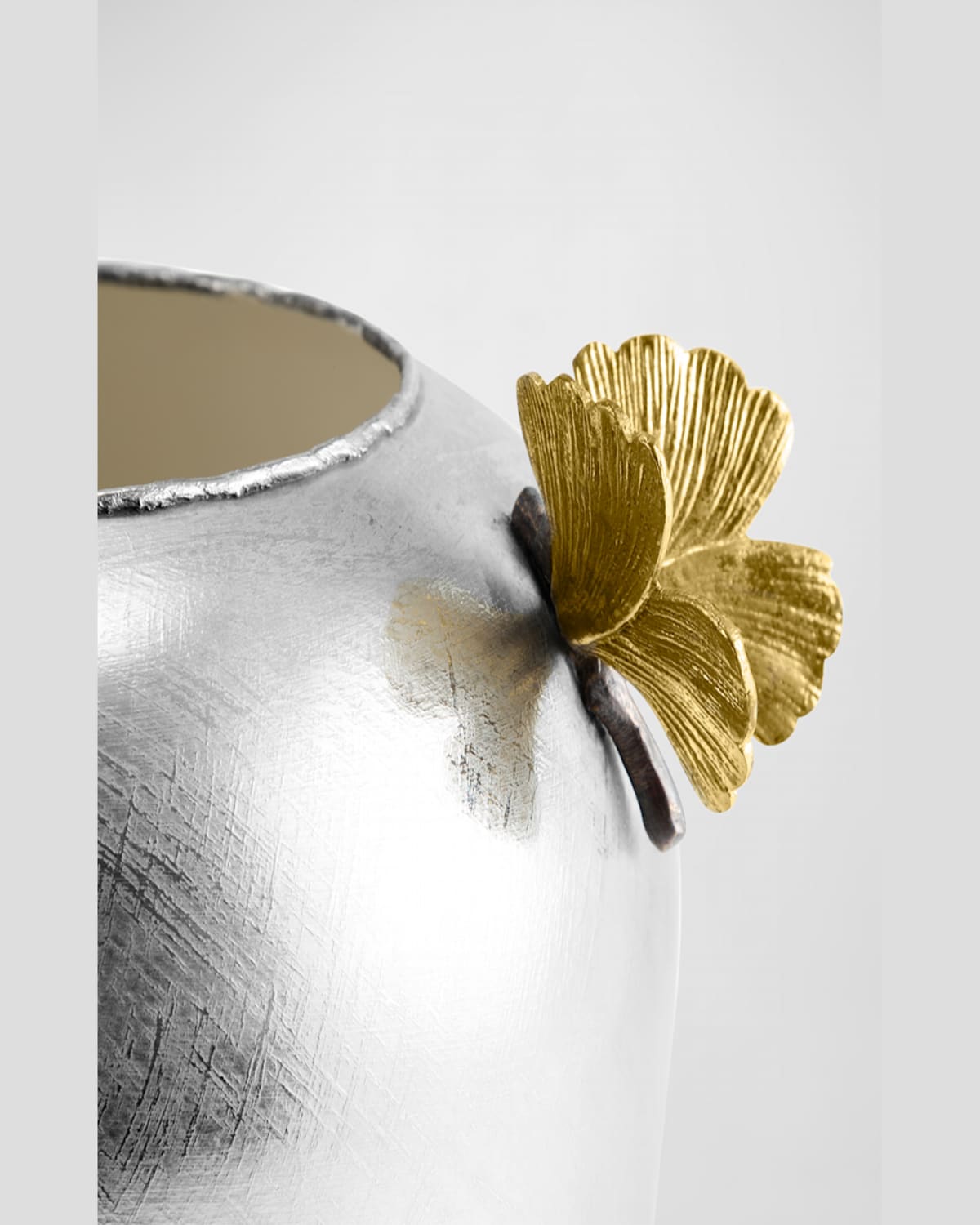 Michael Aram Medium Butterfly Ginkgo Vase In Bronze