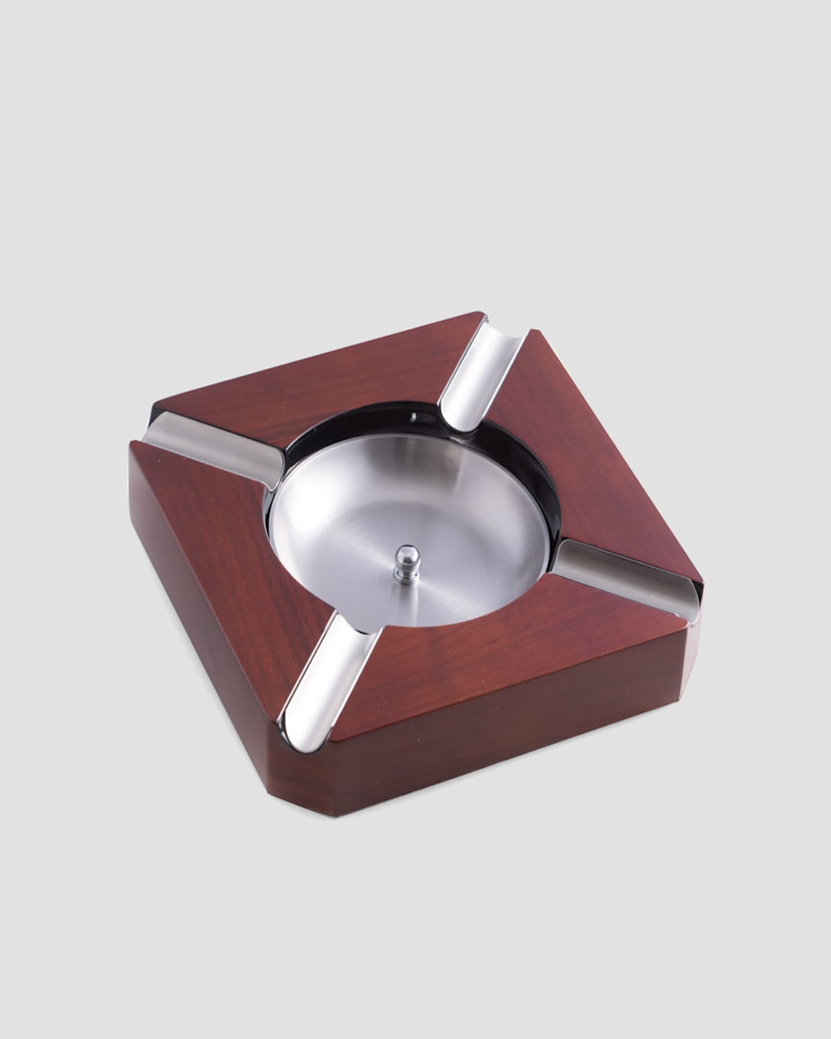 Bey-berk Walnut Wood Cigar Ashtray