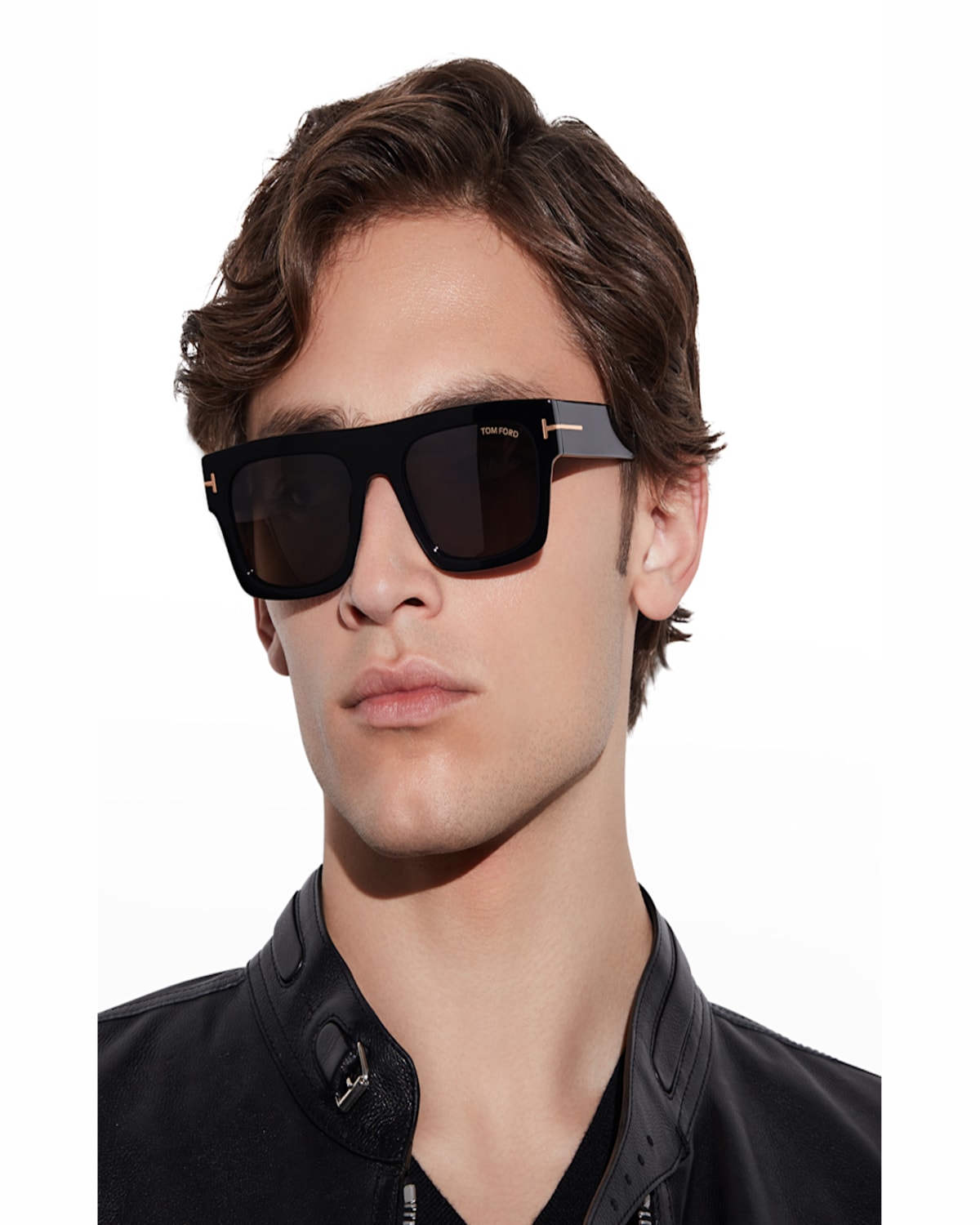 Tom Ford Fausto Square-frame Acetate Sunglasses In Black