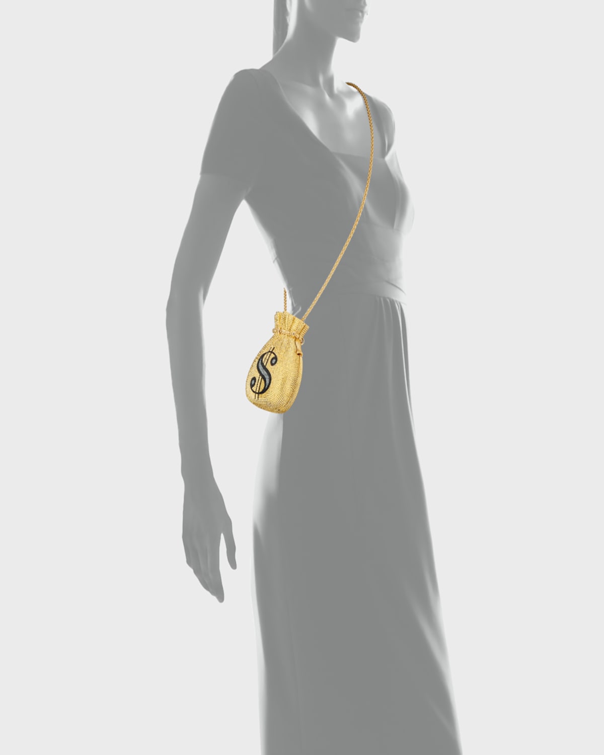 Judith Leiber Money Bags Clutch Bag In Gold