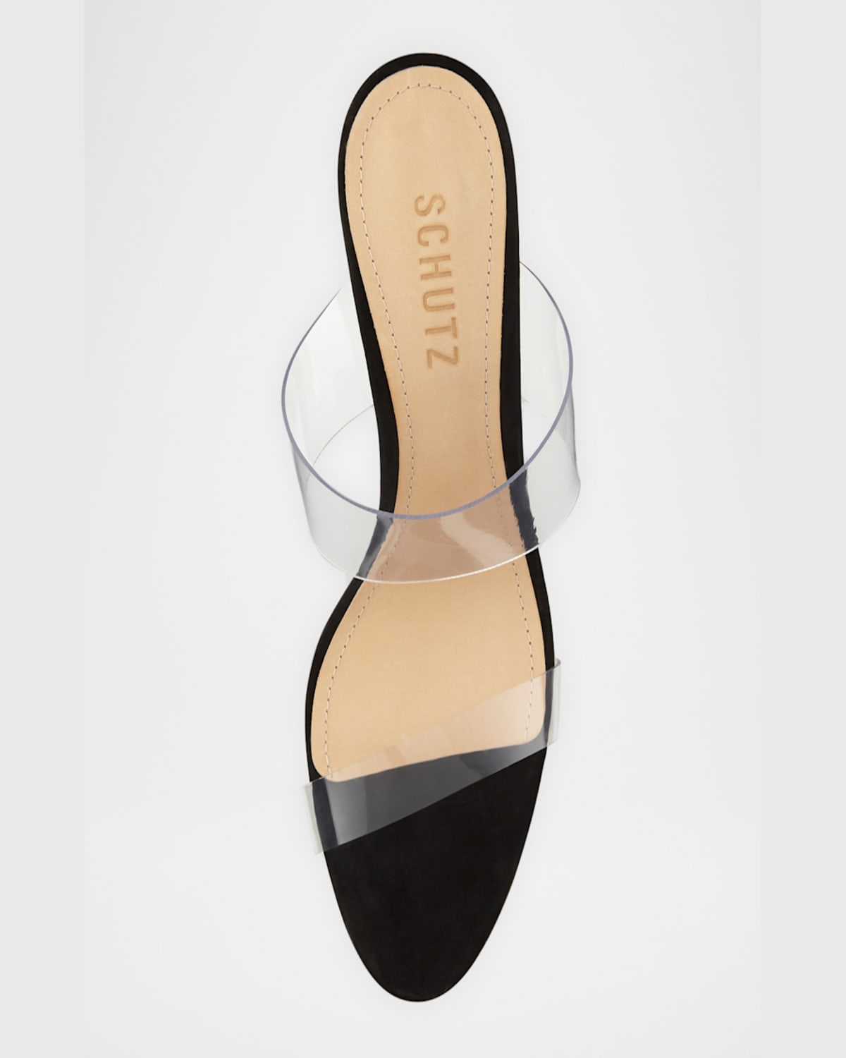 SCHUTZ ARIELLA STRAPPY SEE-THROUGH VINYL SLIDE HIGH-HEEL SANDALS PROD233250001