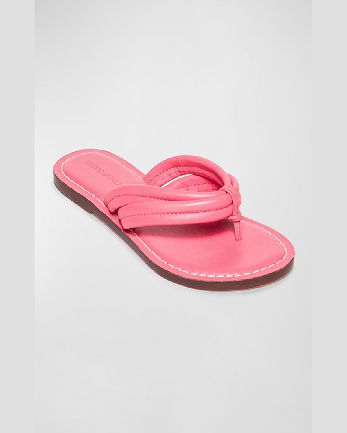 Shop Bernardo Miami Leather Slide Sandals In Daisy Antique Calf
