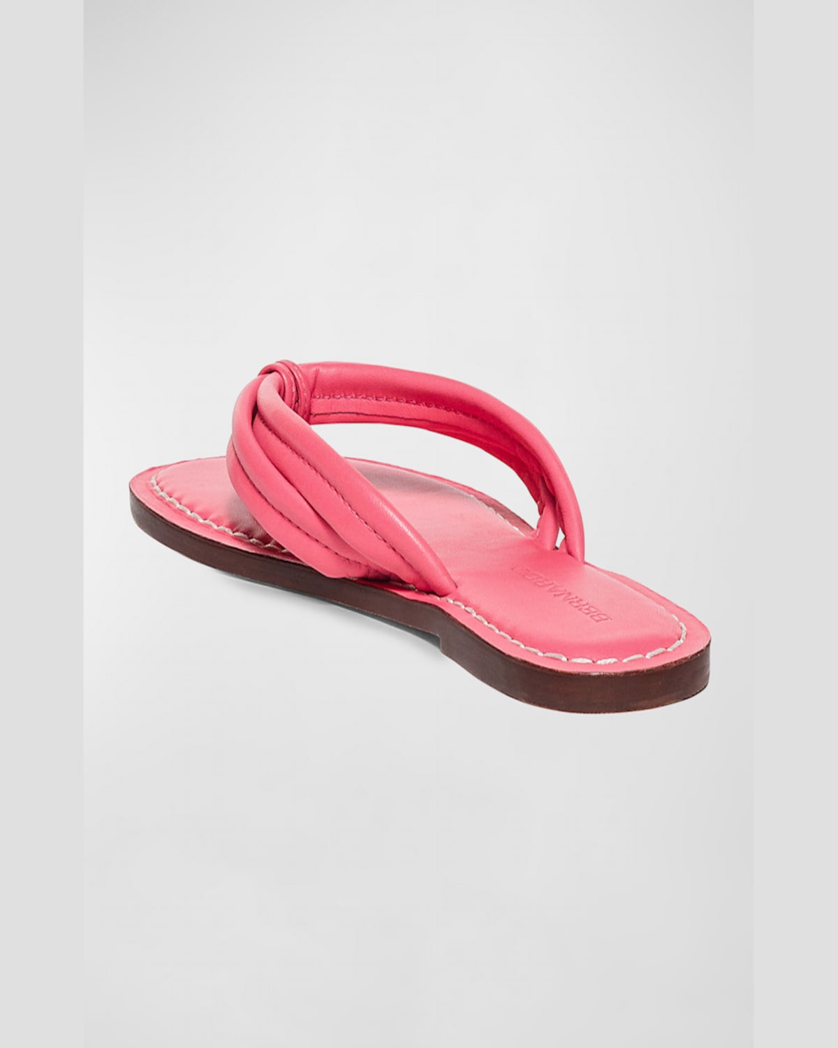 Shop Bernardo Miami Leather Slide Sandals In Daisy Antique Calf