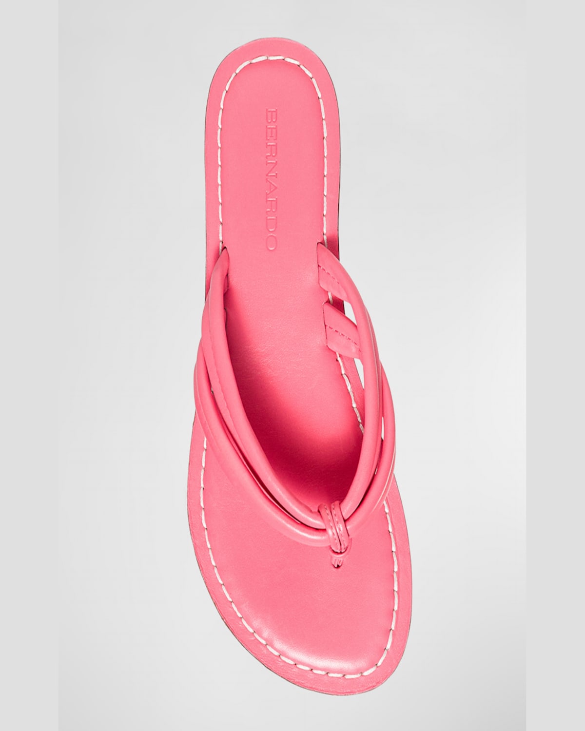 Shop Bernardo Miami Leather Slide Sandals In Daisy Antique Calf