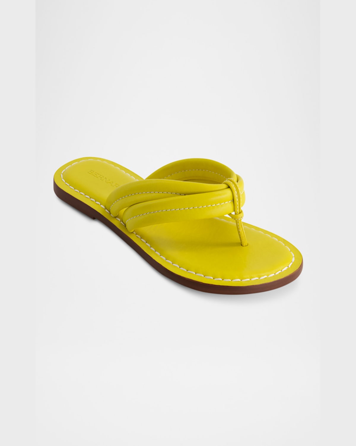 Shop Bernardo Miami Leather Slide Sandals In Daisy Antique Calf