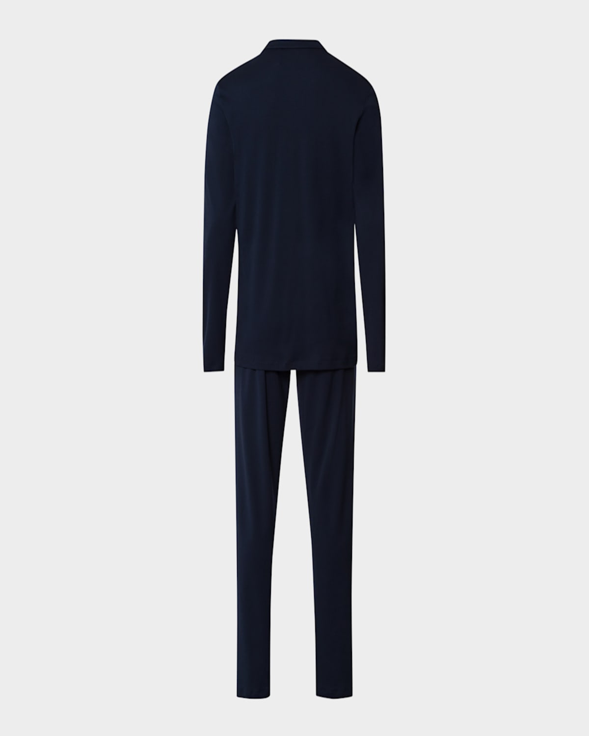 Hanro Men's Night & Day Knit Pajama Set In Deep Navy