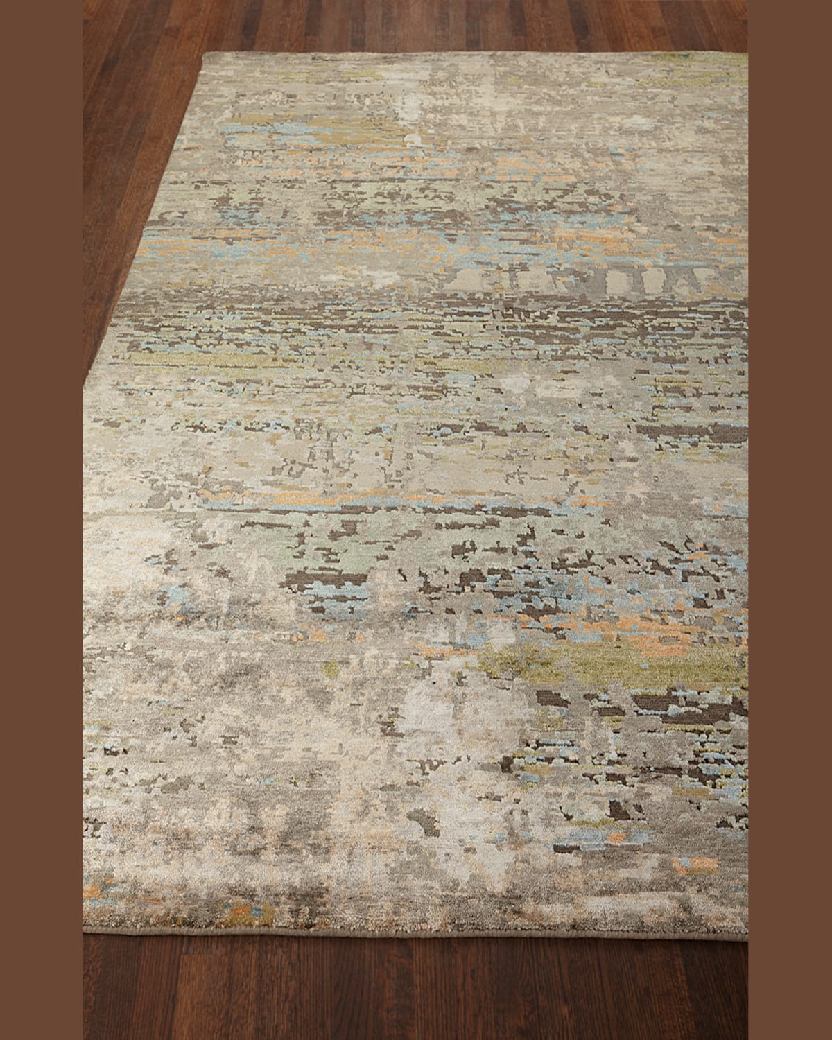 Josie Natori Lhasa Haze Hand-knotted Rug, 8' X 10' In Green