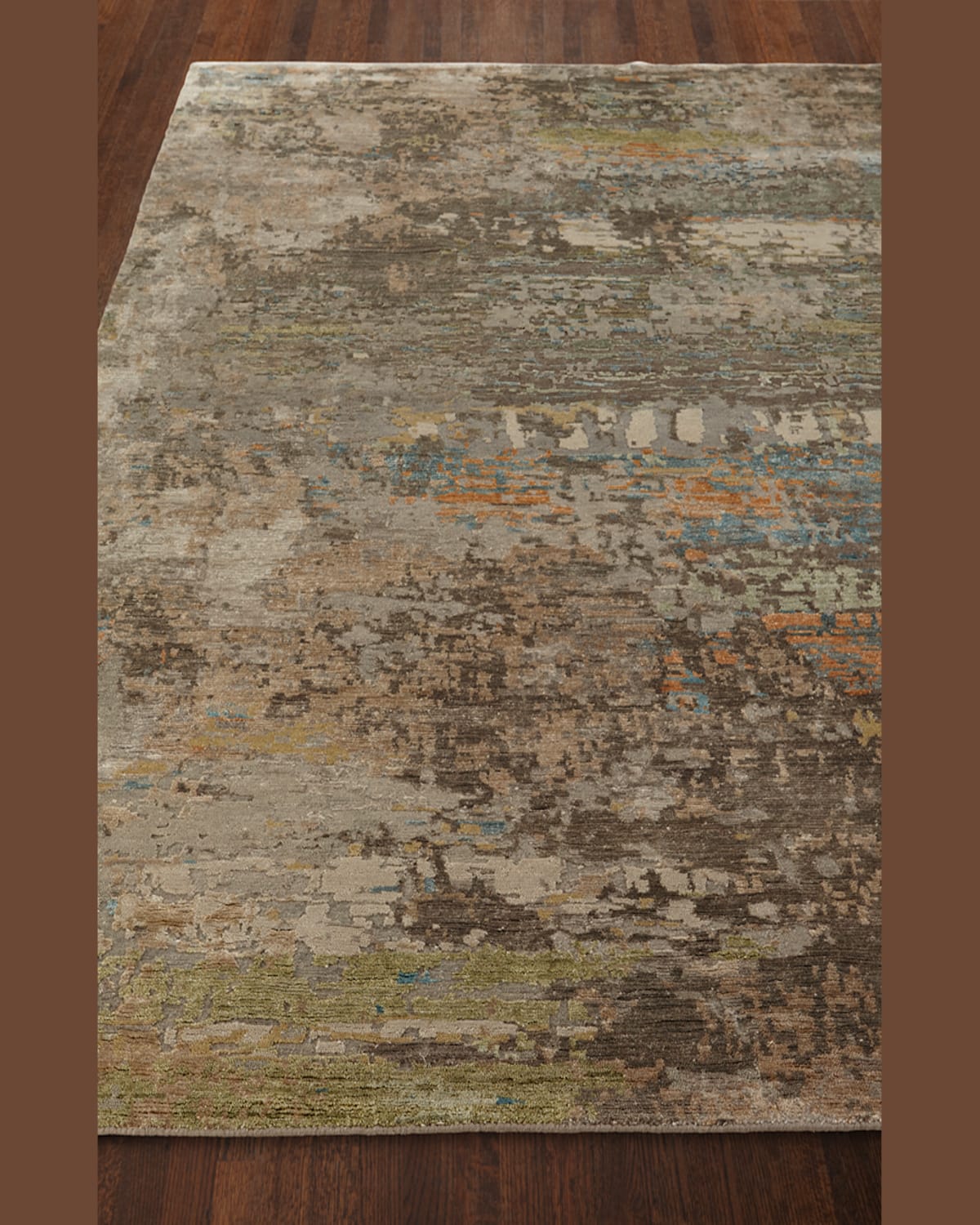 Josie Natori Lhasa Haze Hand-knotted Rug, 10' X 14' In Green