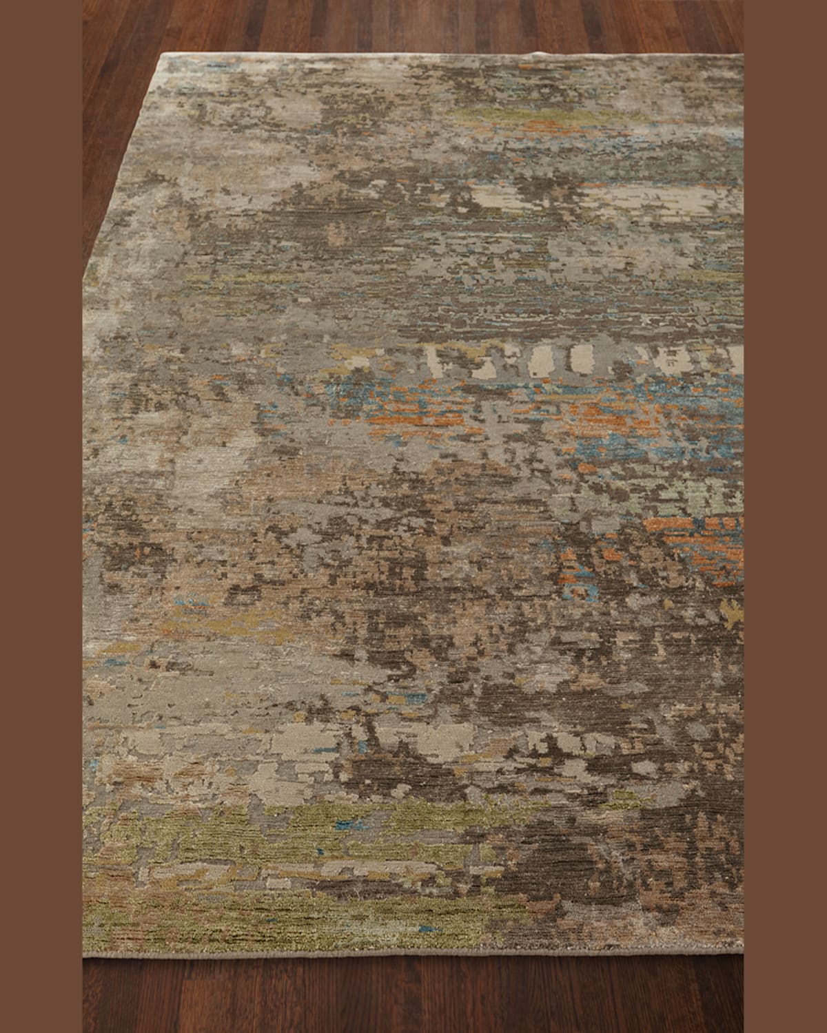 Josie Natori Lhasa Haze Hand-knotted Rug, 9' X 12' In Green