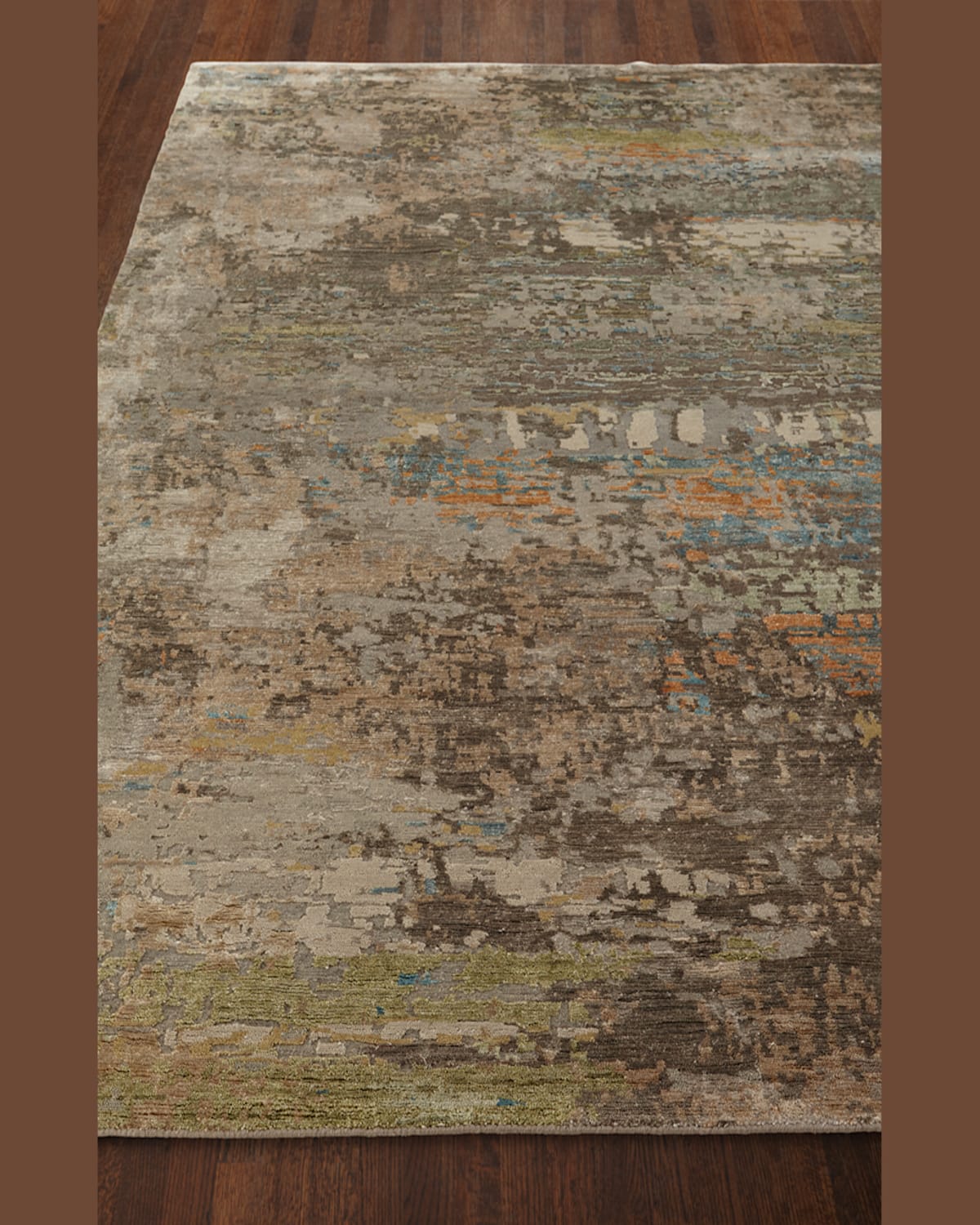 Josie Natori Lhasa Haze Hand-knotted Rug, 4' X 6' In Green