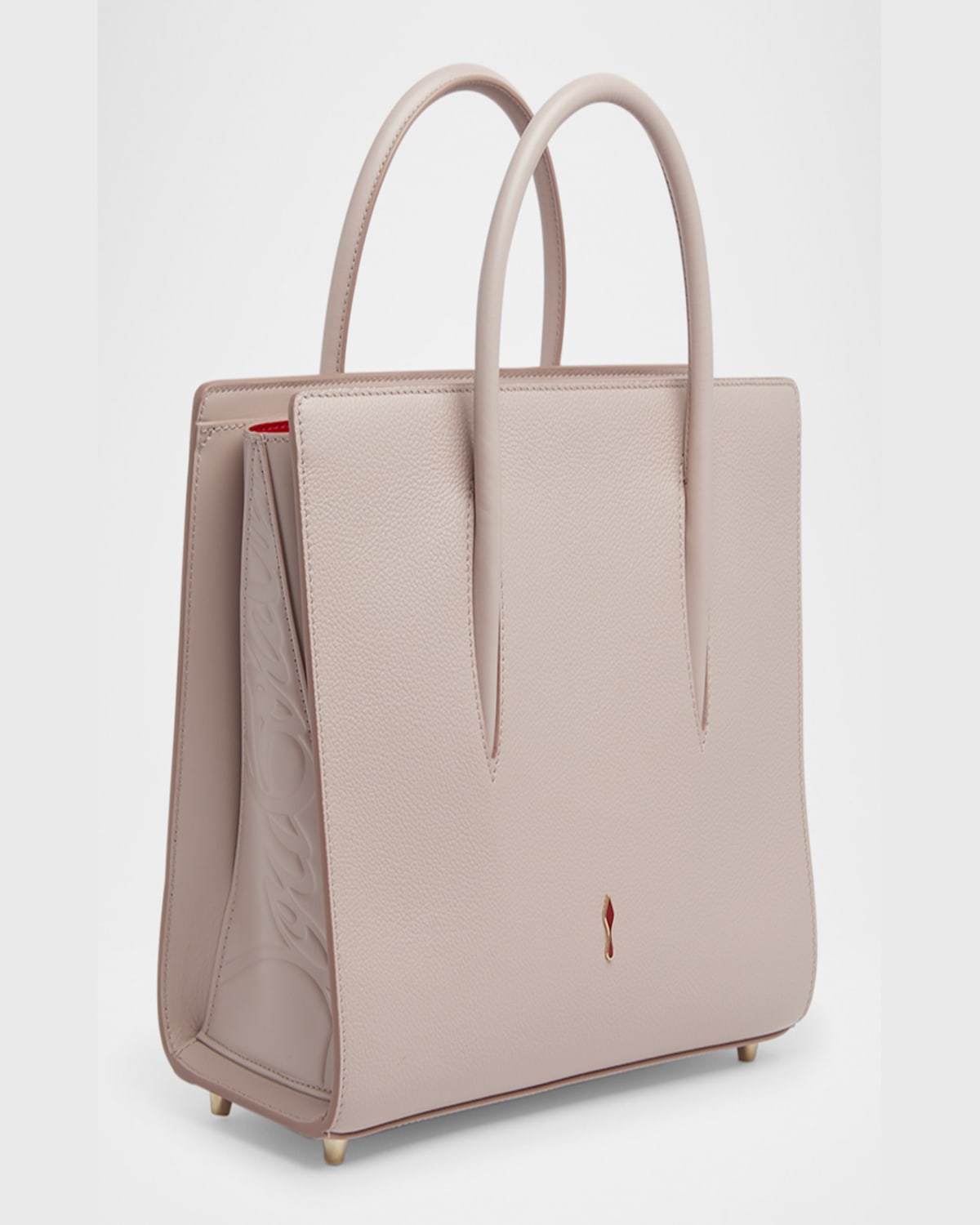 Christian Louboutin Paloma Medium Top Handle In Loubinthesky Leather In Vintage Rose