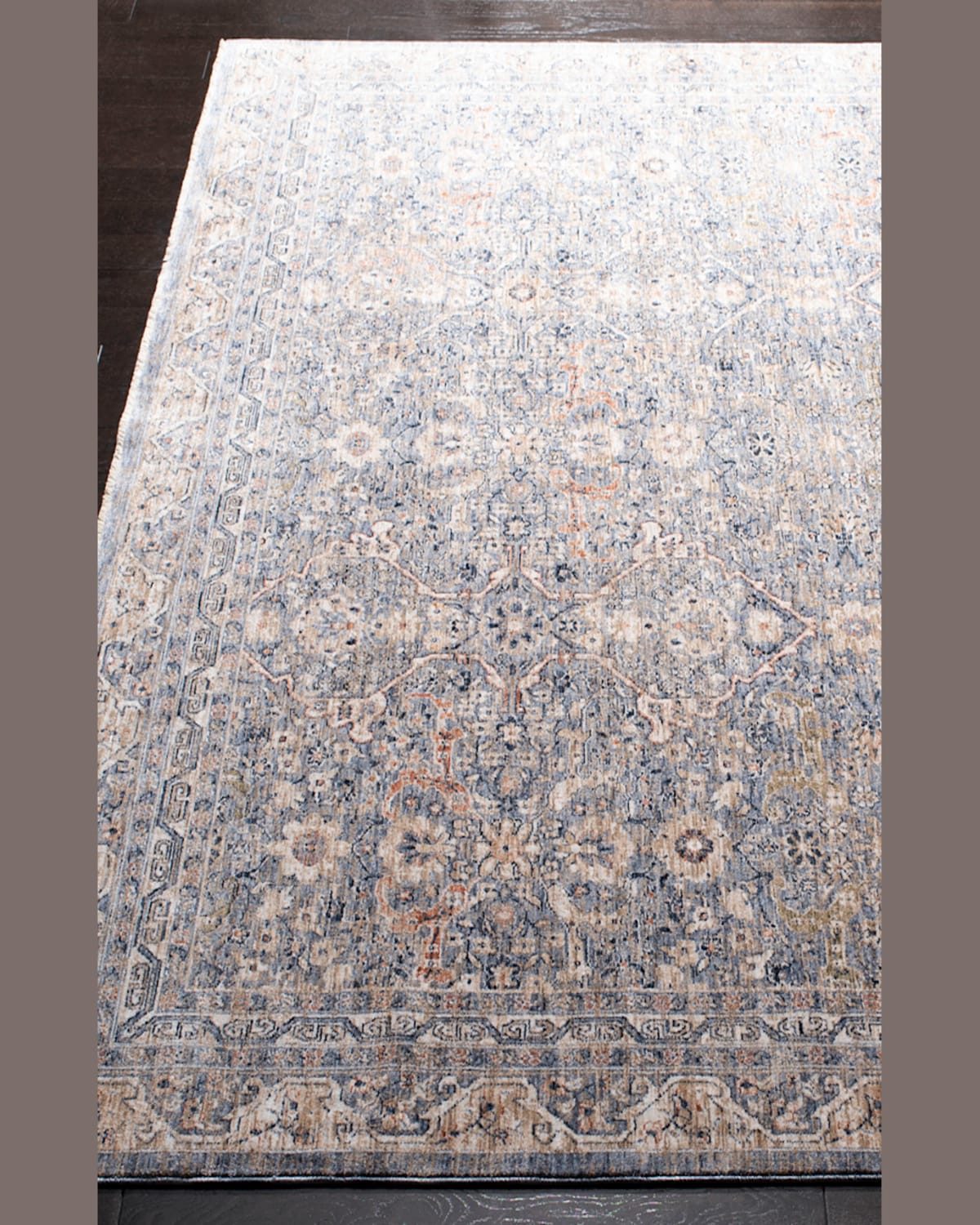 Ralph Lauren Belvoir Light Blue Power-loomed Rug, 10' X 14' In Blue
