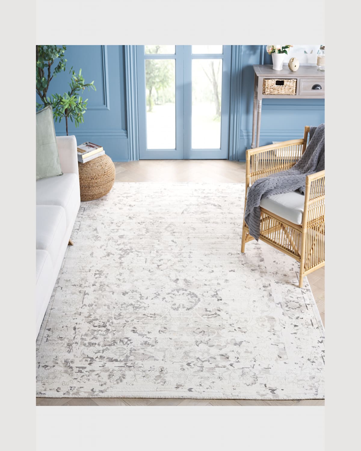 Safavieh Freja Loom-knotted Rug, 6' X 9' In Charcoal/cream