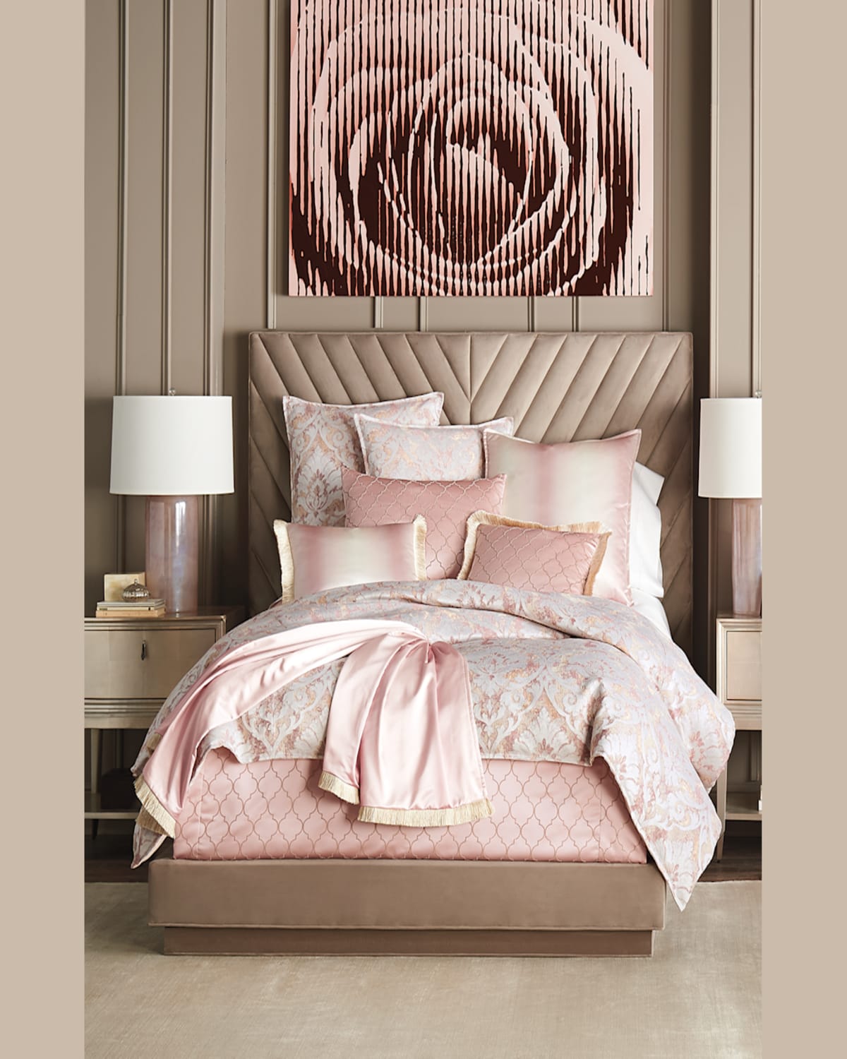 Haute House Velluto California King Platform Bed In Taupe