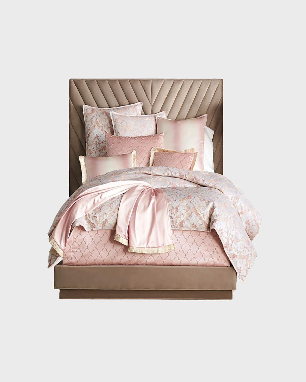 Haute House Velluto California King Platform Bed In Taupe