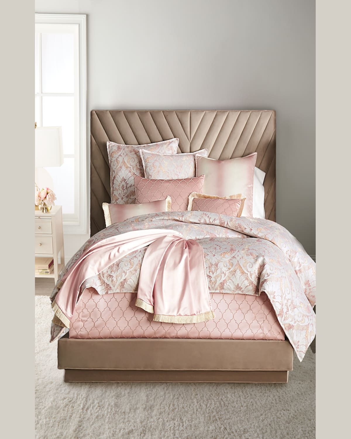 Haute House Velluto California King Platform Bed In Taupe