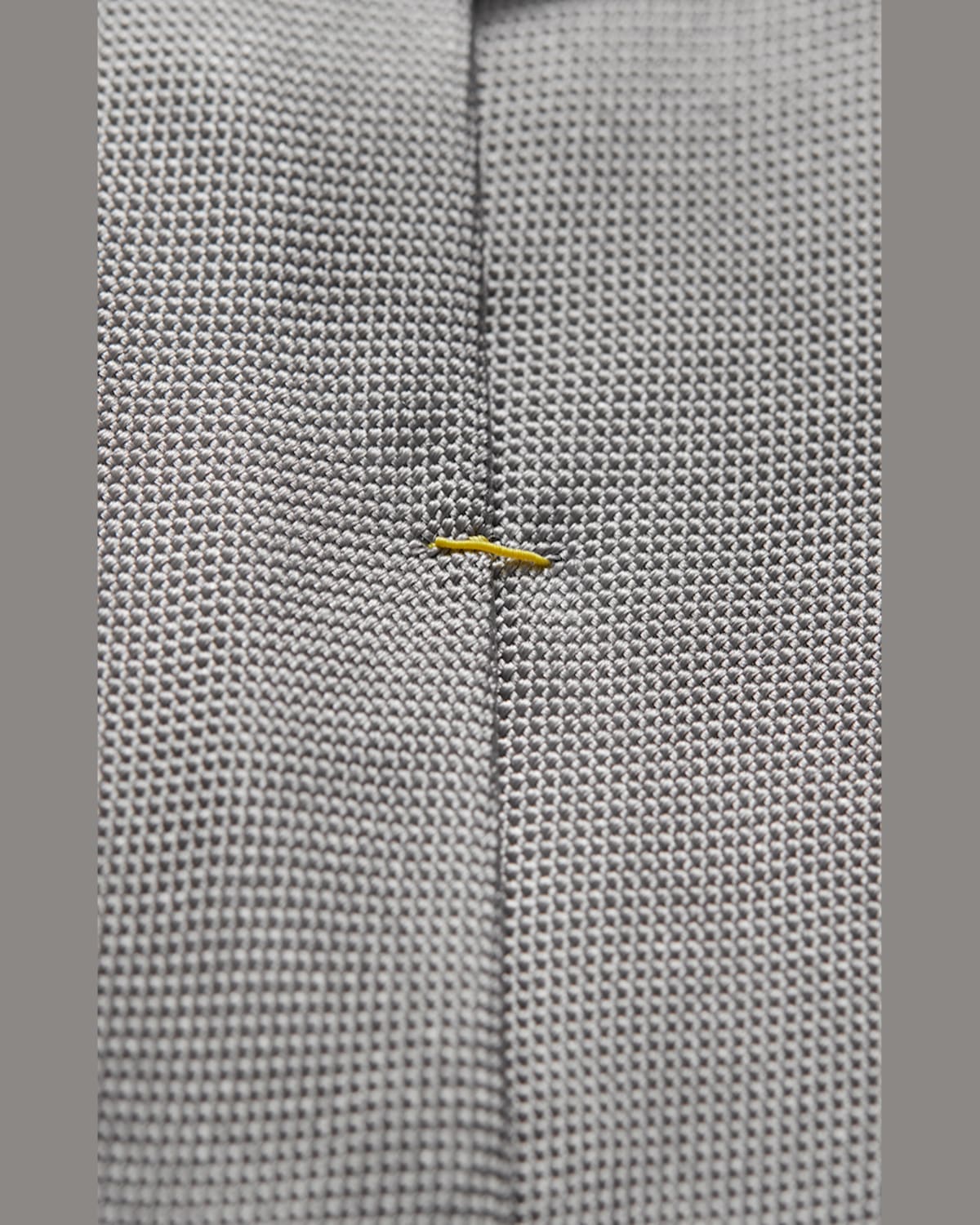Eton Solid Textured Silk Classic Tie In Grey