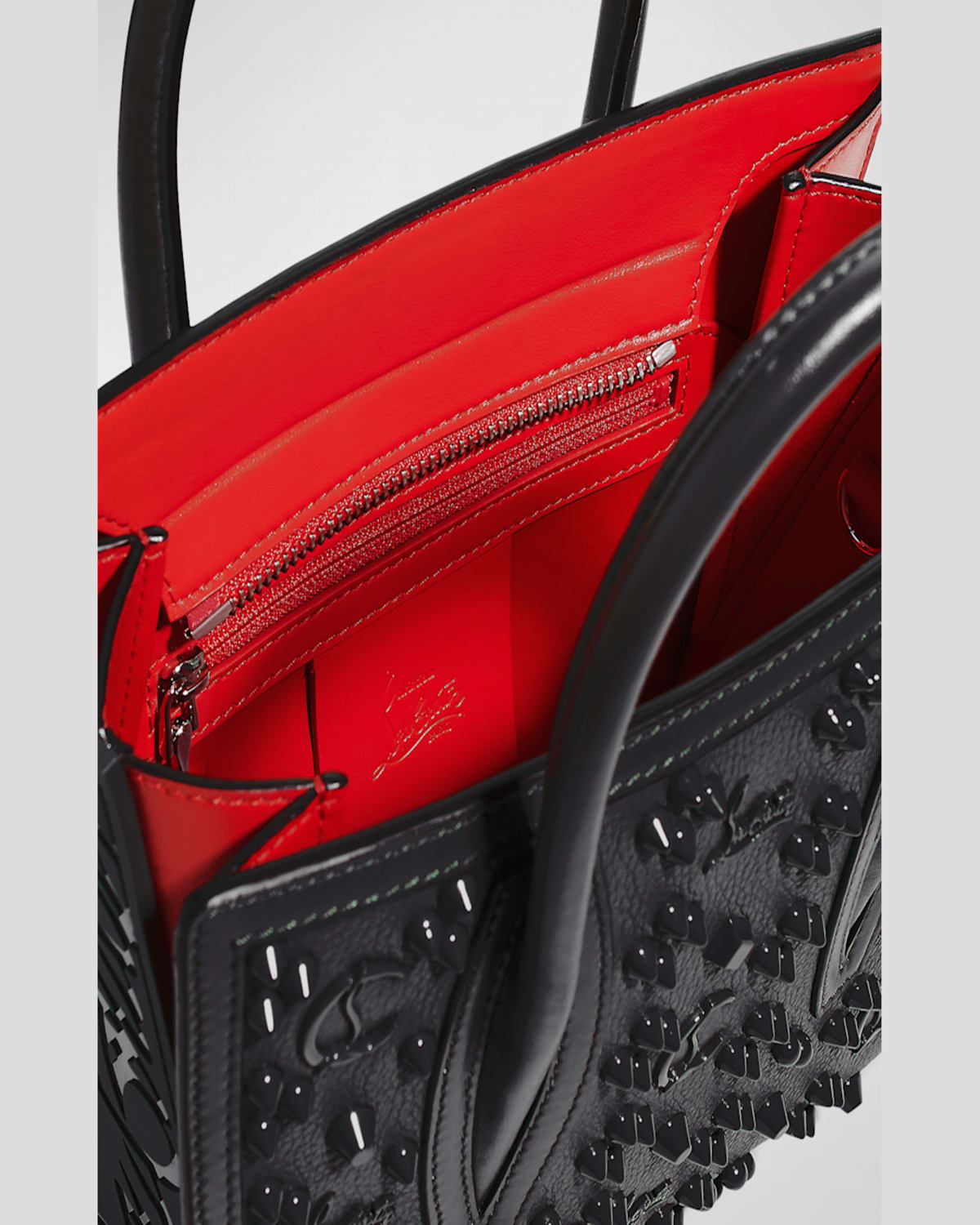 Christian Louboutin Paloma Mini In Leather With Loubinthesky Spikes In Black