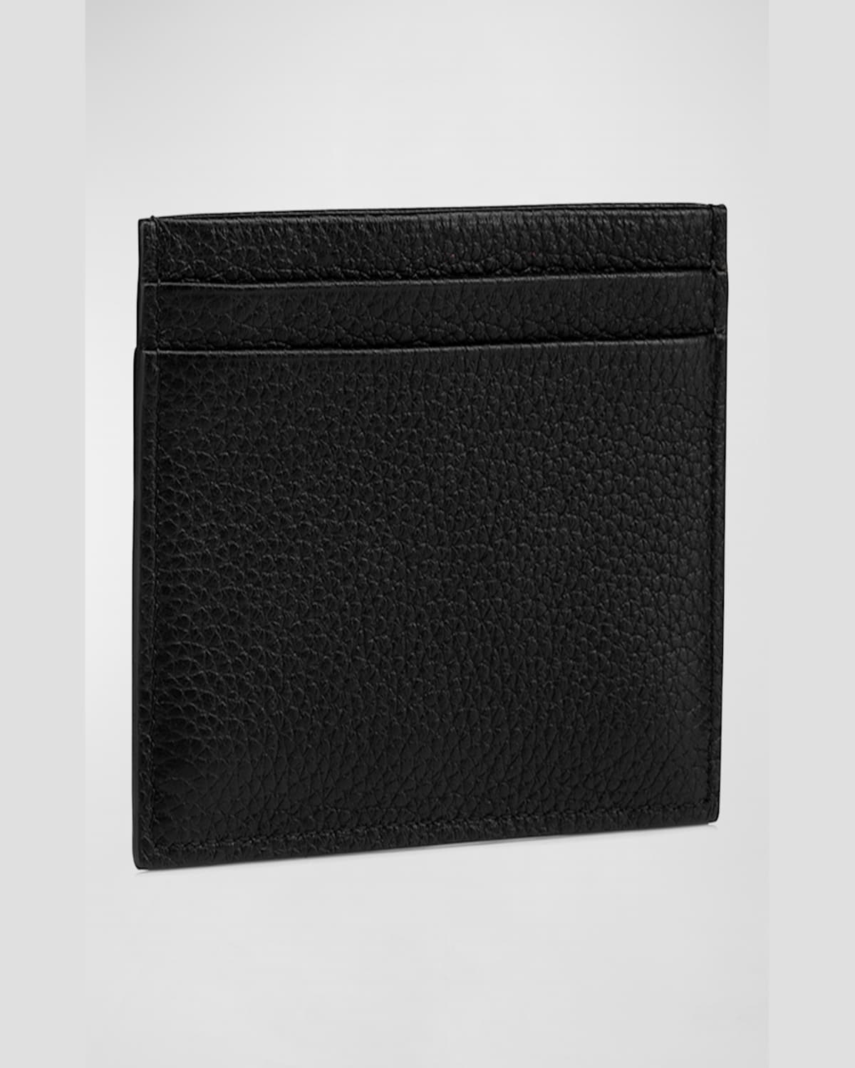 Christian Louboutin Kios Sneaker Sole Leather & Tpu Card Case In Black