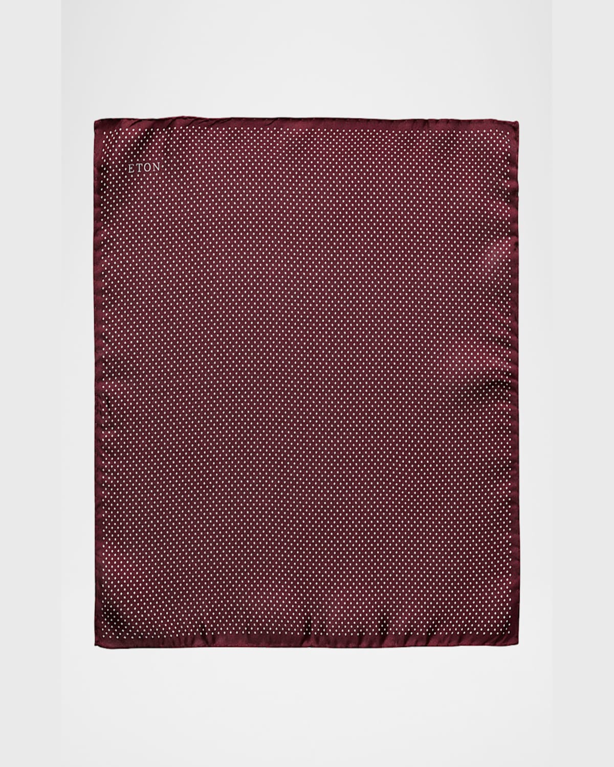 Eton Men's Polka Dot Pocket Square In Med Red