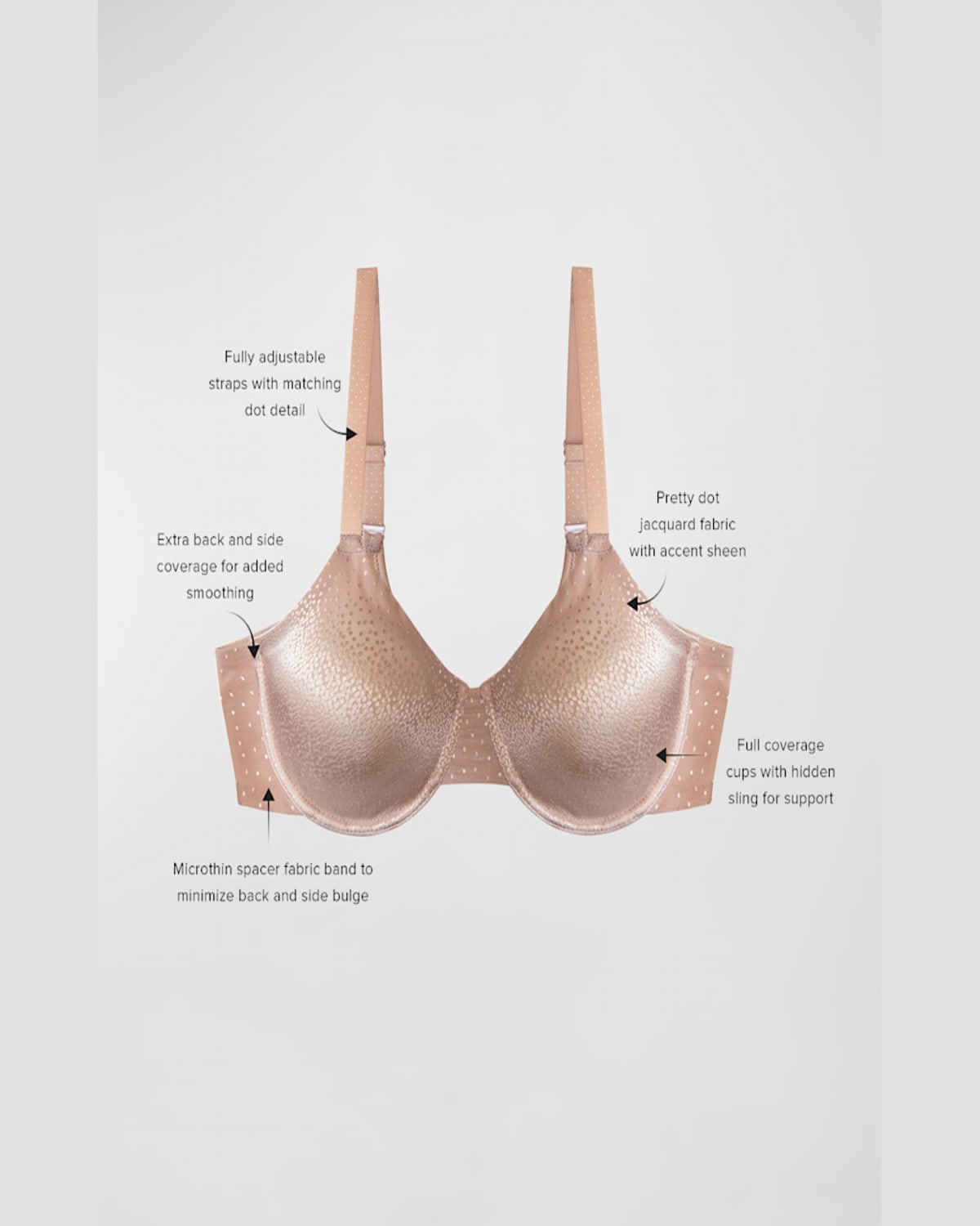 WACOAL BACK APPEAL UNDERWIRE BRA 