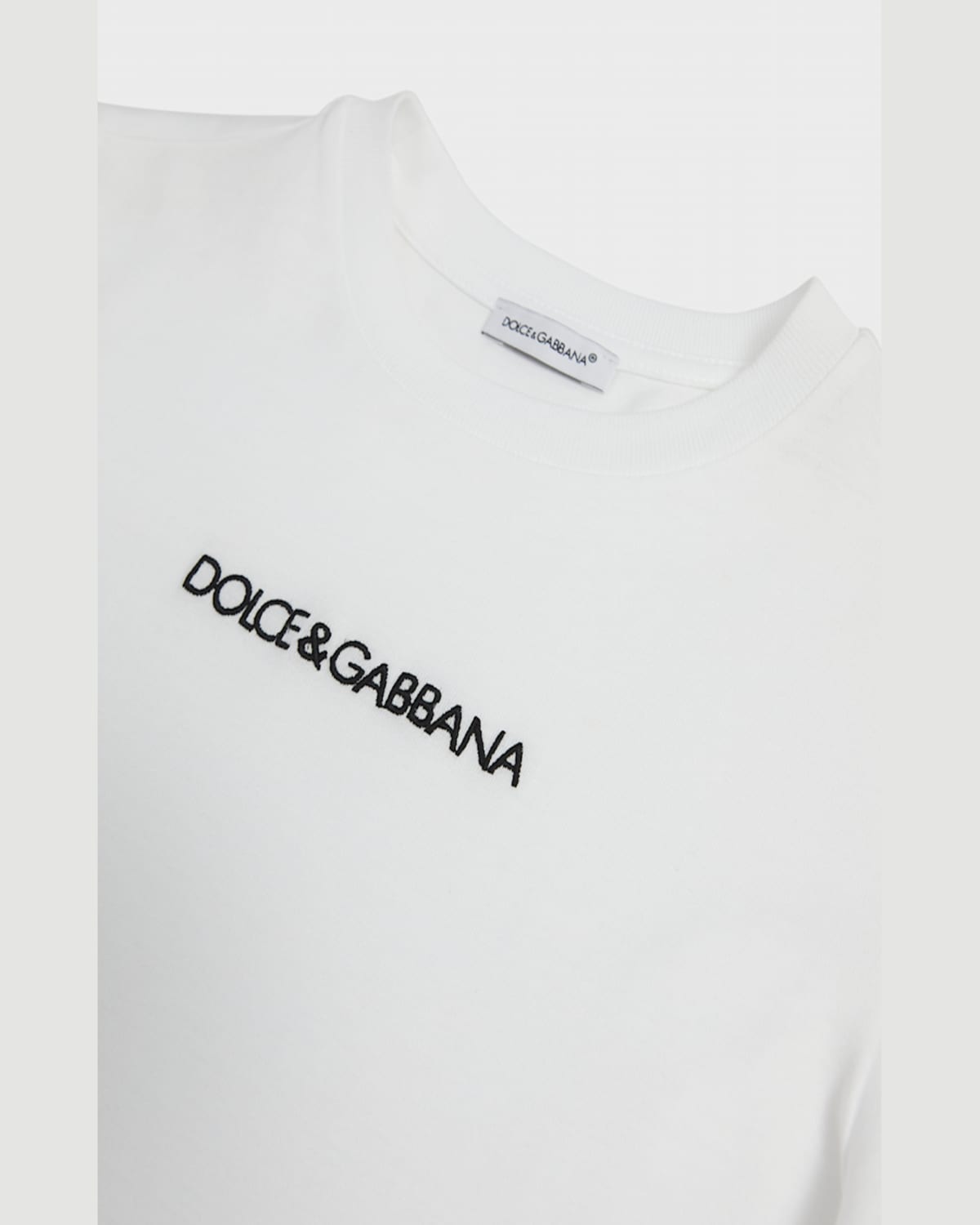 Shop Dolce & Gabbana Kid's Logo Short-sleeve T-shirt In White