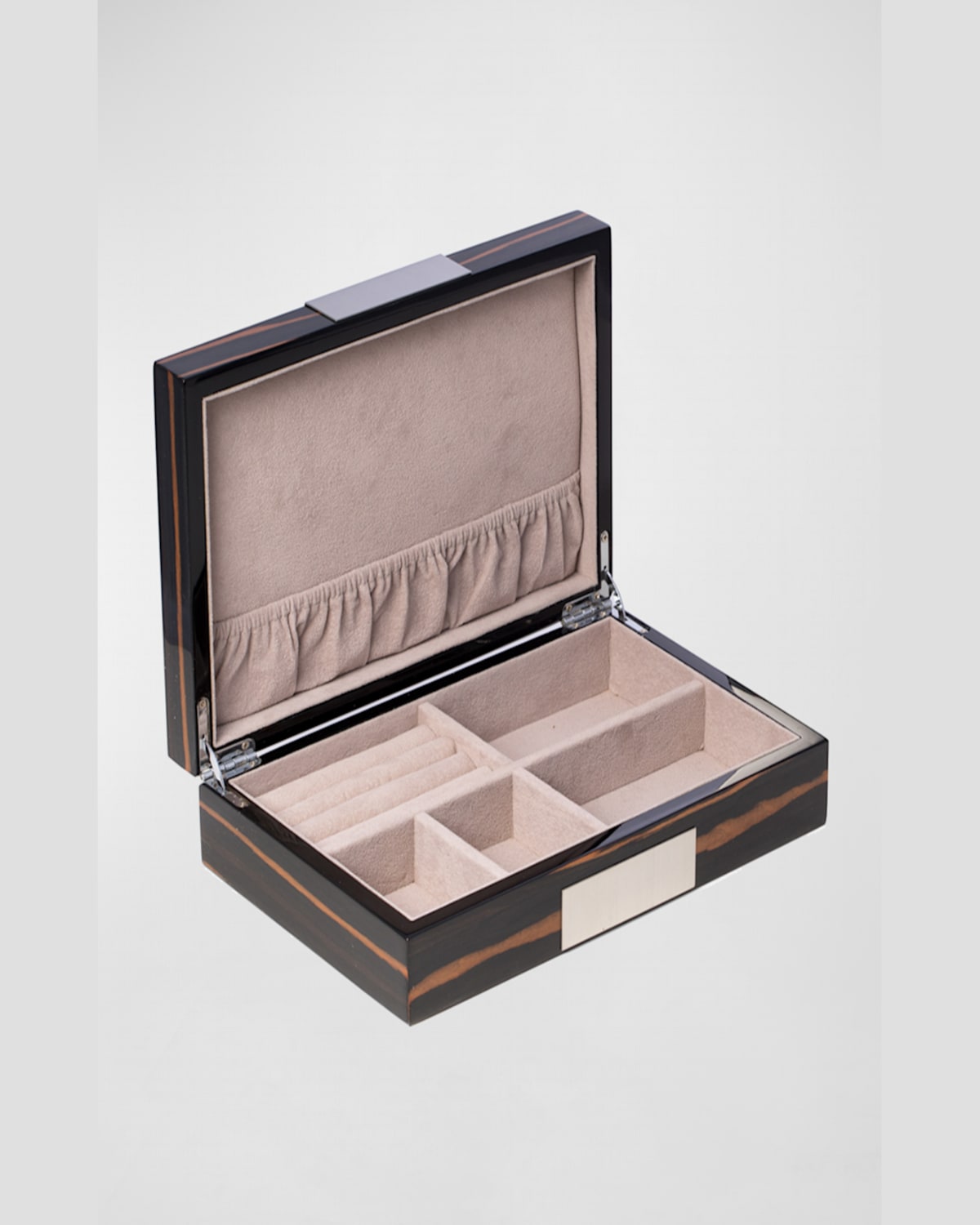 Bey-berk Men's Personalized Wooden Valet Box In Ebony
