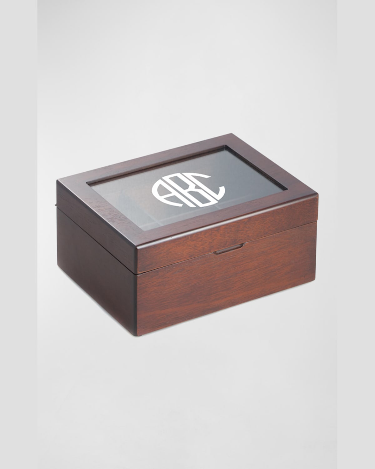 Bey-berk Men's Personalized Wooden Tea Box In Dark Cherry