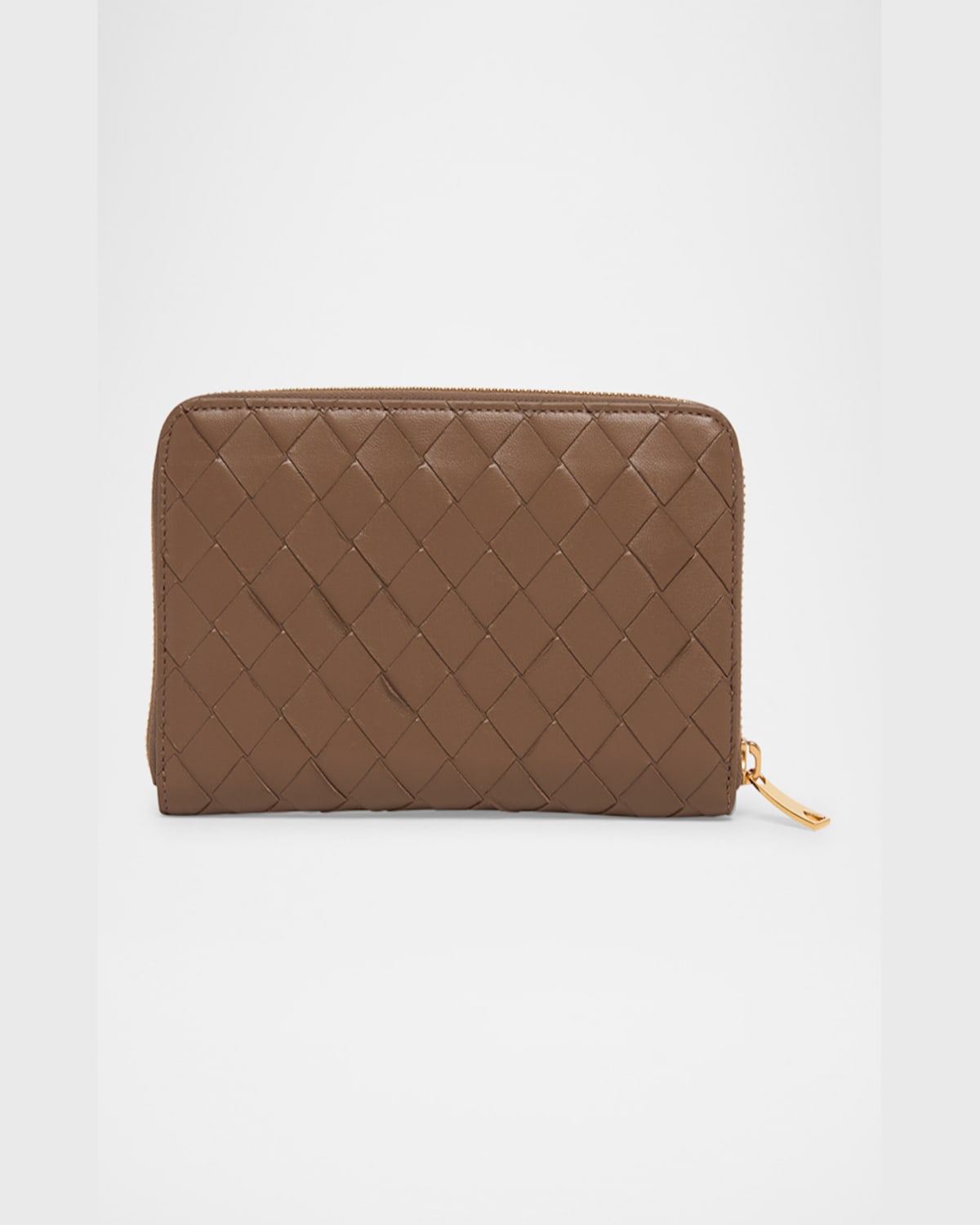 Bottega Veneta Intrecciato Zip-around Wallet In Pinecone