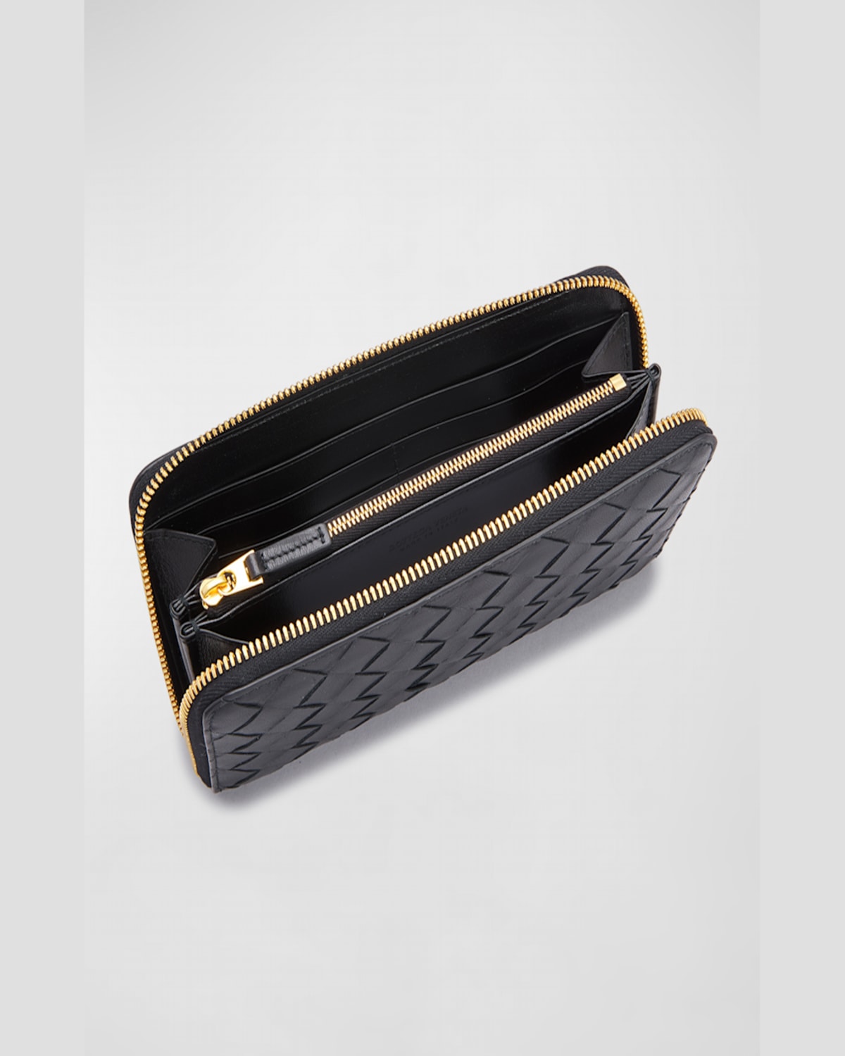 Bottega Veneta Intrecciato Zip-around Wallet In Pinecone