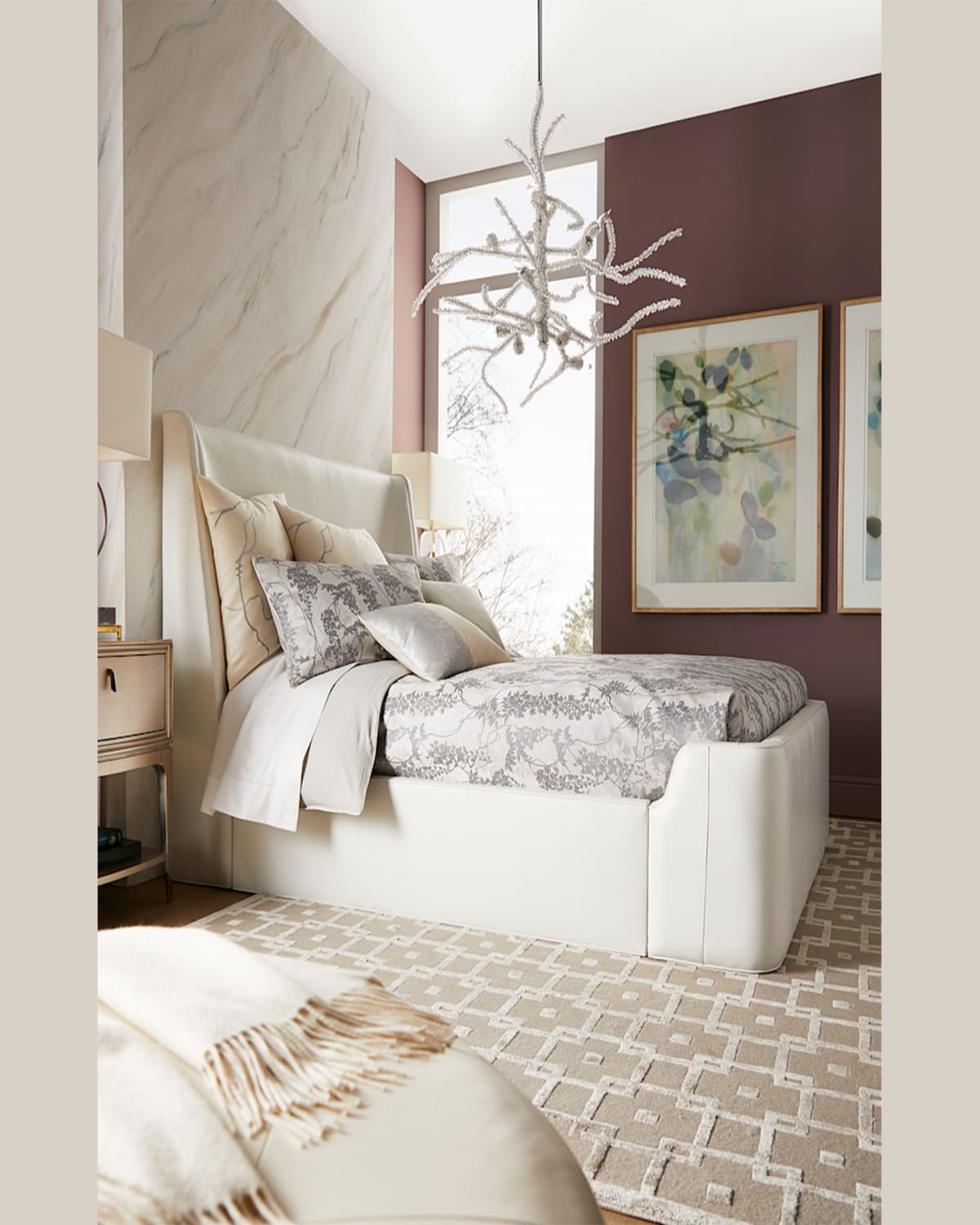 Haute House Ricardo Leather California King Bed In White