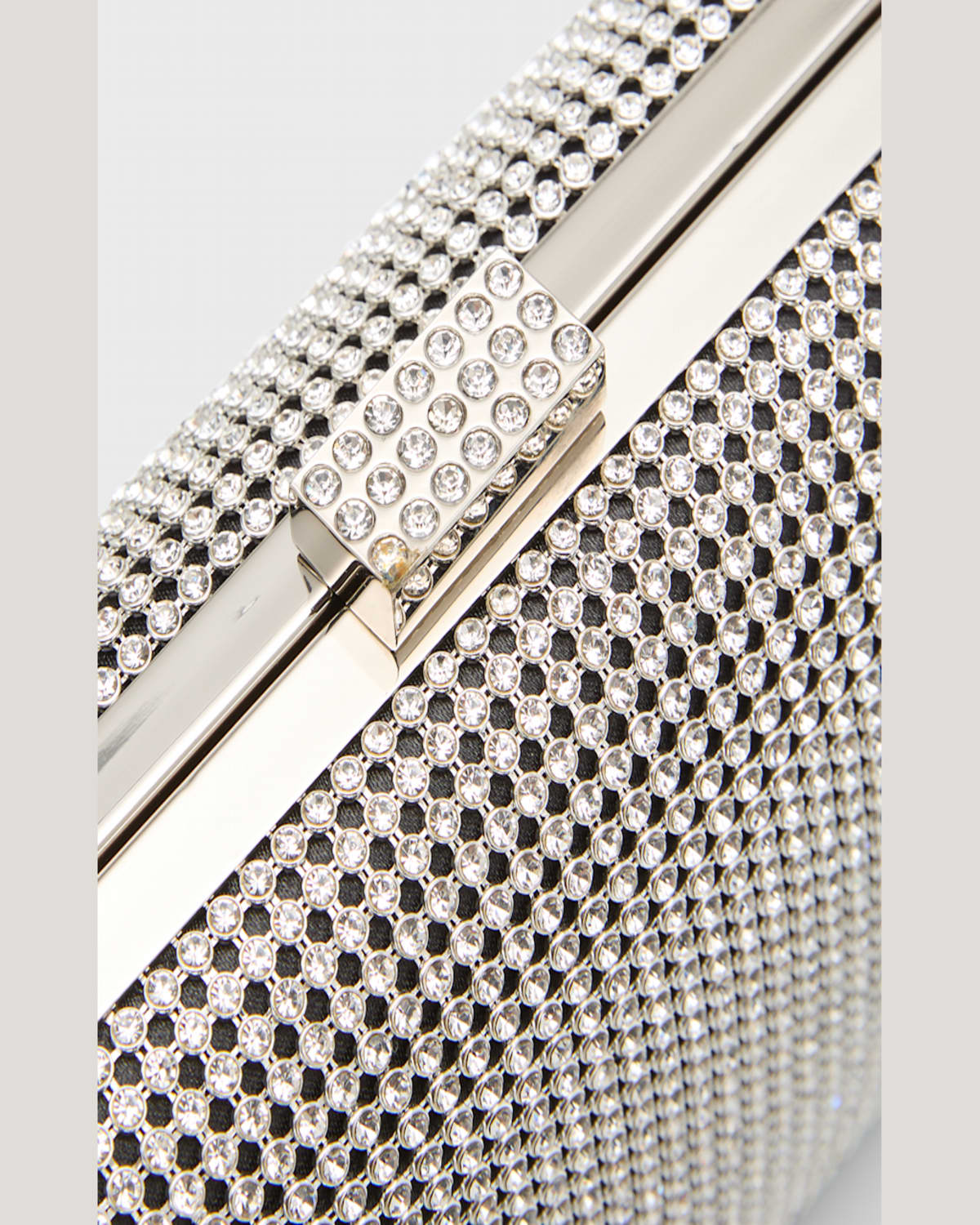 Whiting & Davis Yves Crystal Minaudiere Bag In Crystal