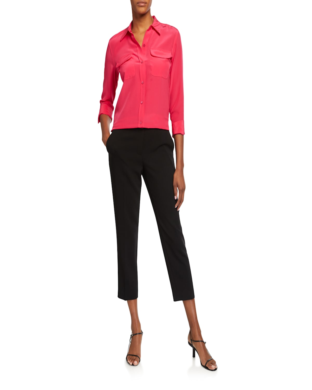 THEORY TREECA CROPPED PULL-ON PANTS PROD238300207