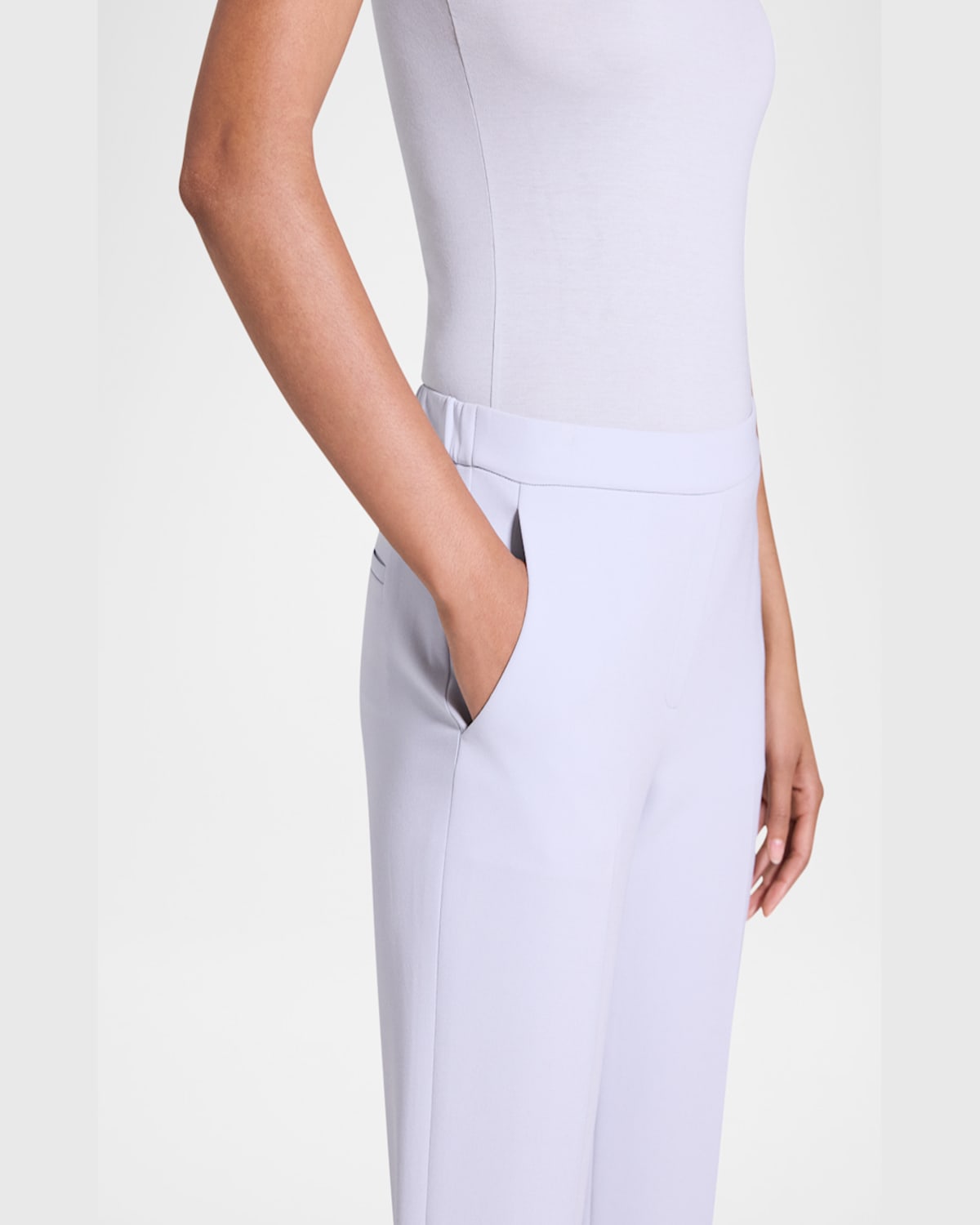 Shop Theory Treeca Cropped Pull-on Pants In Black