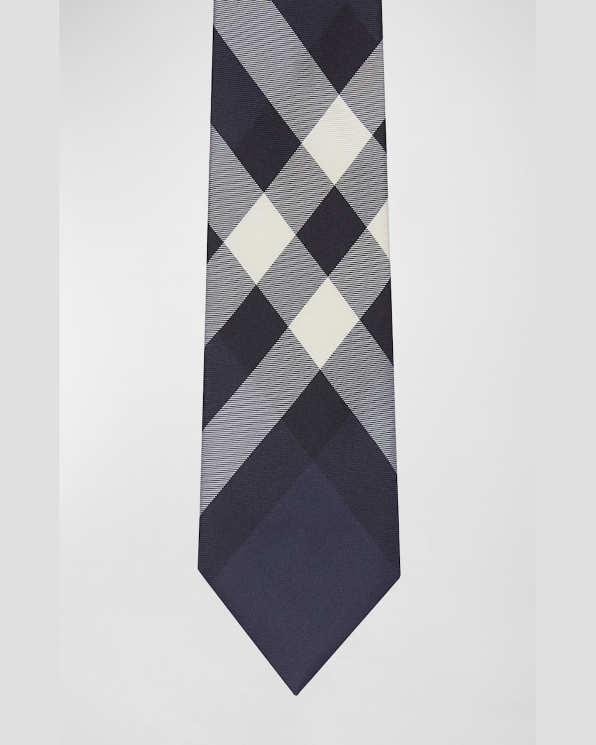 Burberry Manston Exploded Check Silk Tie In Navy