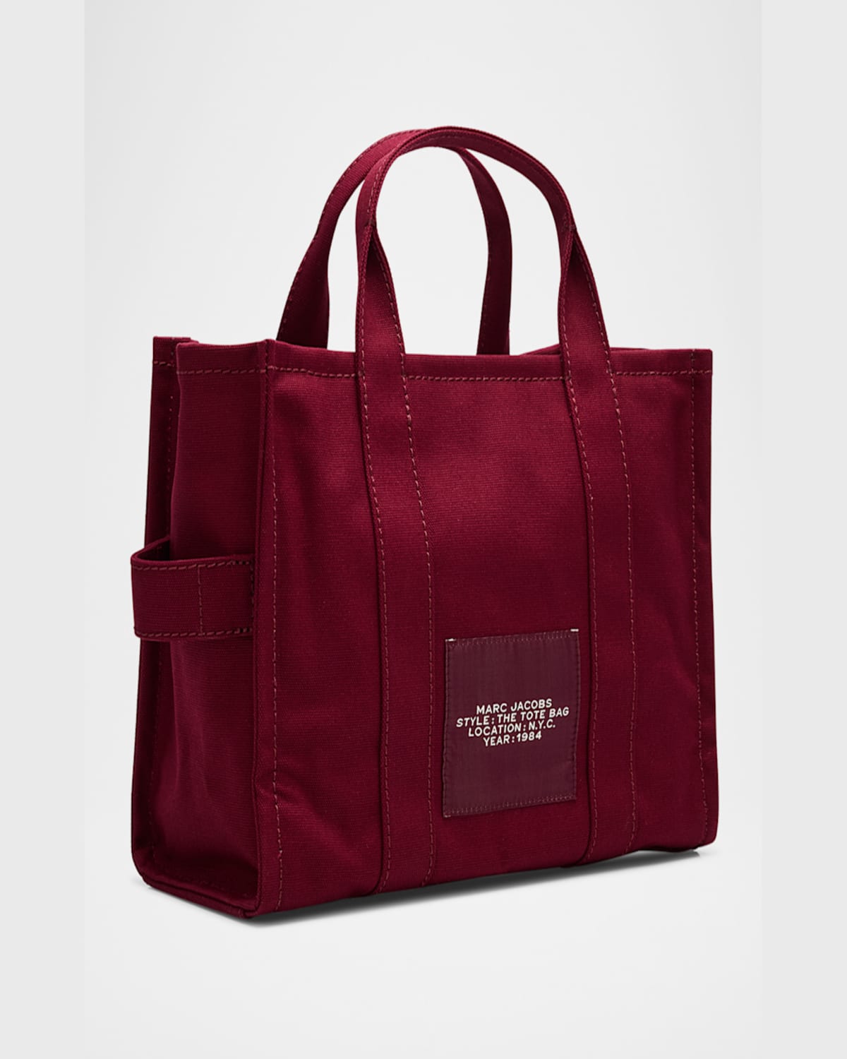 Marc Jacobs The Medium Canvas Tote Bag In Oxblood