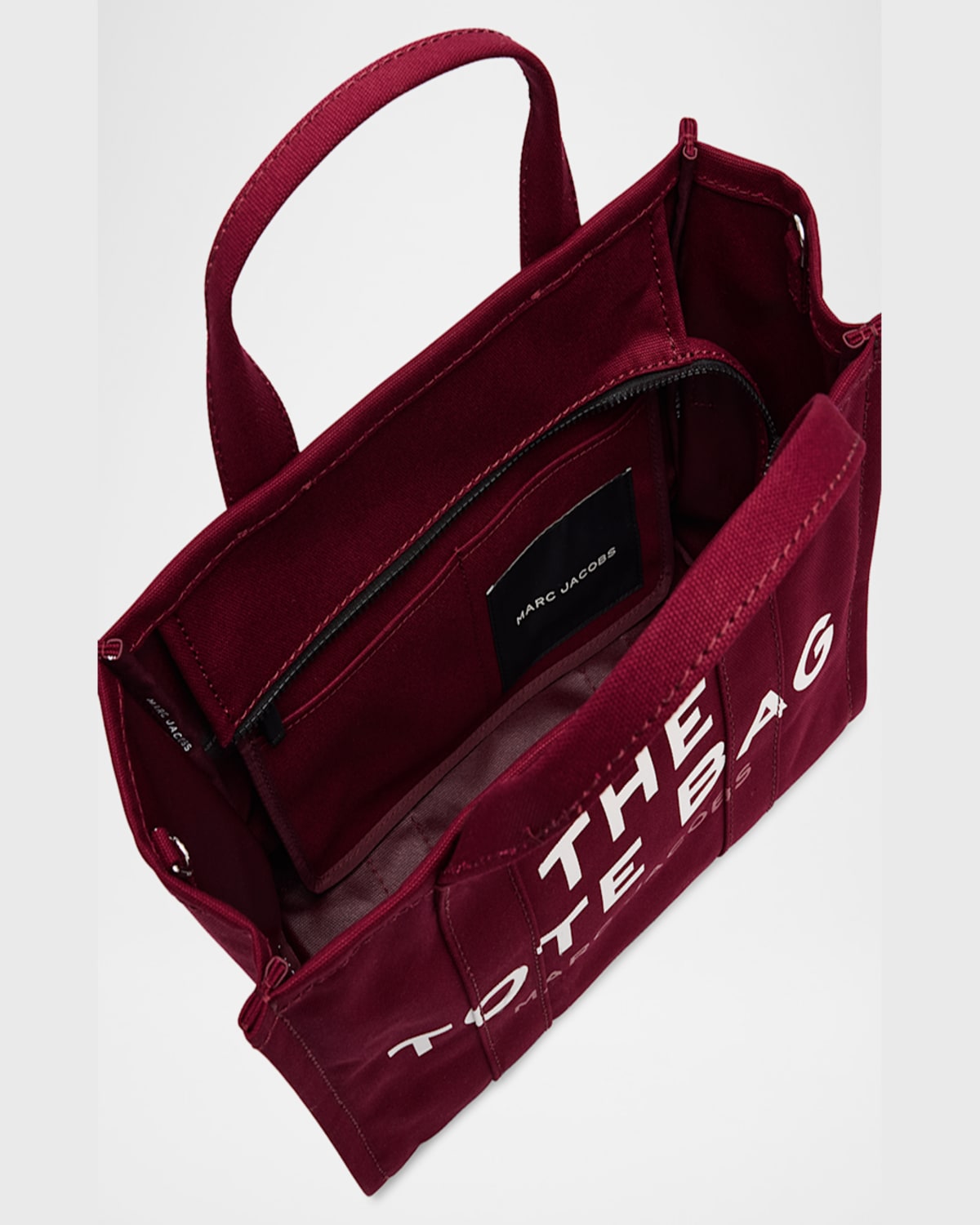 Marc Jacobs The Medium Canvas Tote Bag In Oxblood