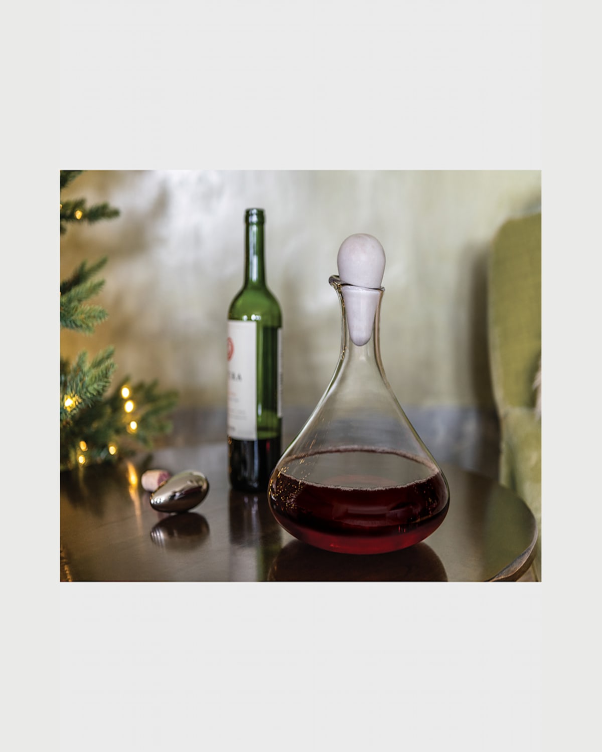Simon Pearce Vintner Wine Decanter With Marble Stopper