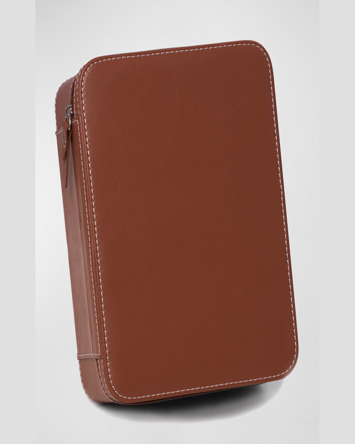 Shop Bey-berk Men's Leather 4-watch Accessory Travel Case In Brown