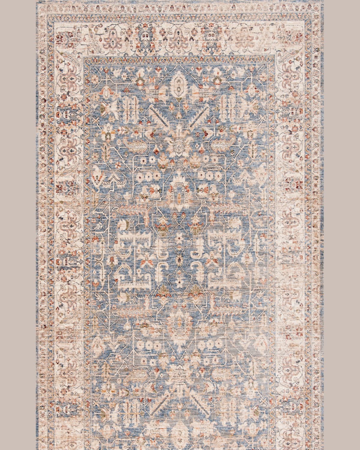 Ralph Lauren Sidney Power-loomed Rug, 10' X 14' In Light Blue/ Ivory