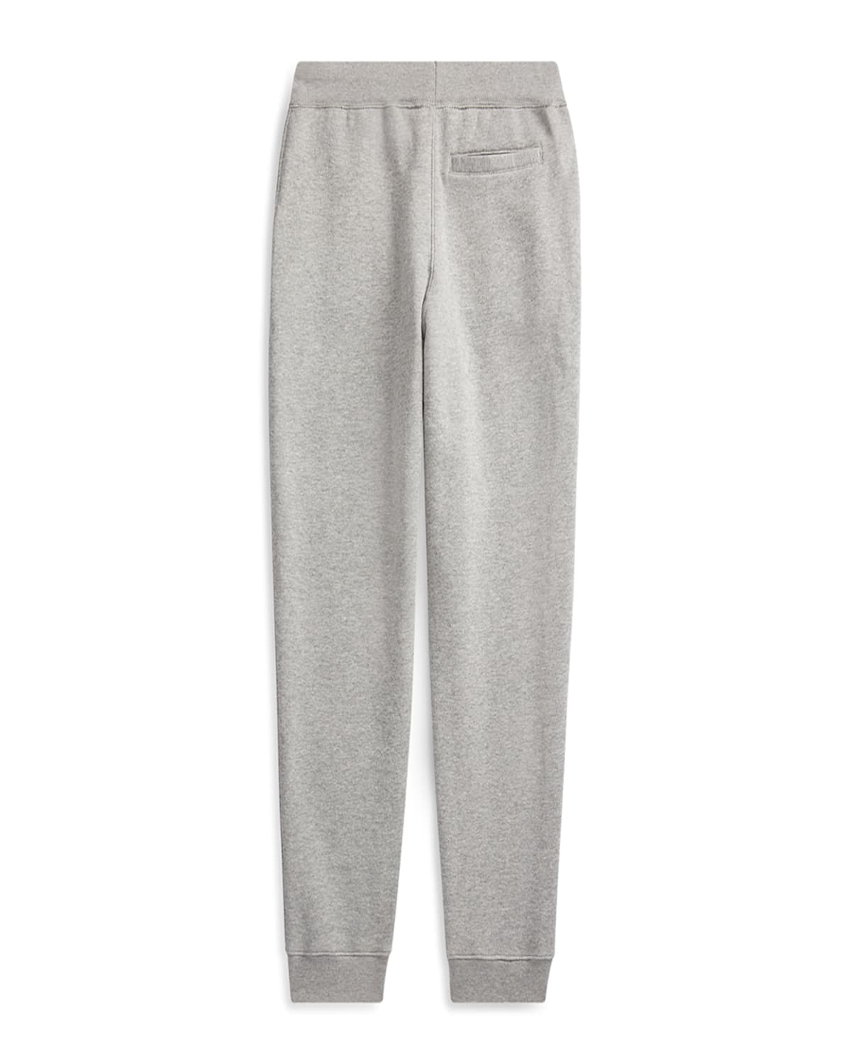 Polo Ralph Lauren Dark Sport Heather Boys' Logo-embroidered Tapered-leg Cotton-blend Jogging Bottoms In Gray