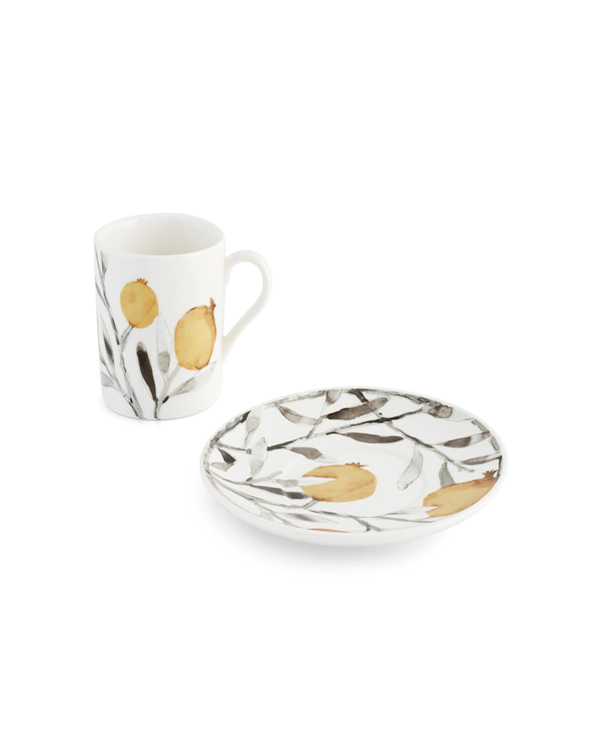 Michael Aram Pomegranate 8-piece Teacup & Saucer Demitasse Set
