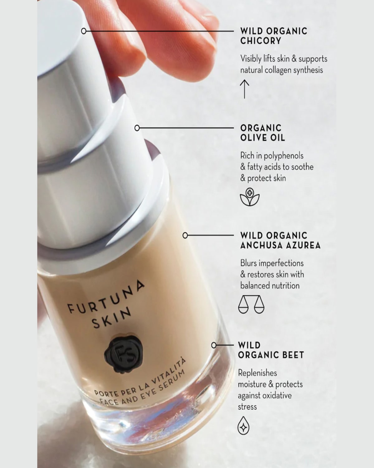 Furtuna Skin 1 Oz. Porte Per La Vitalita Face And Eye Serum