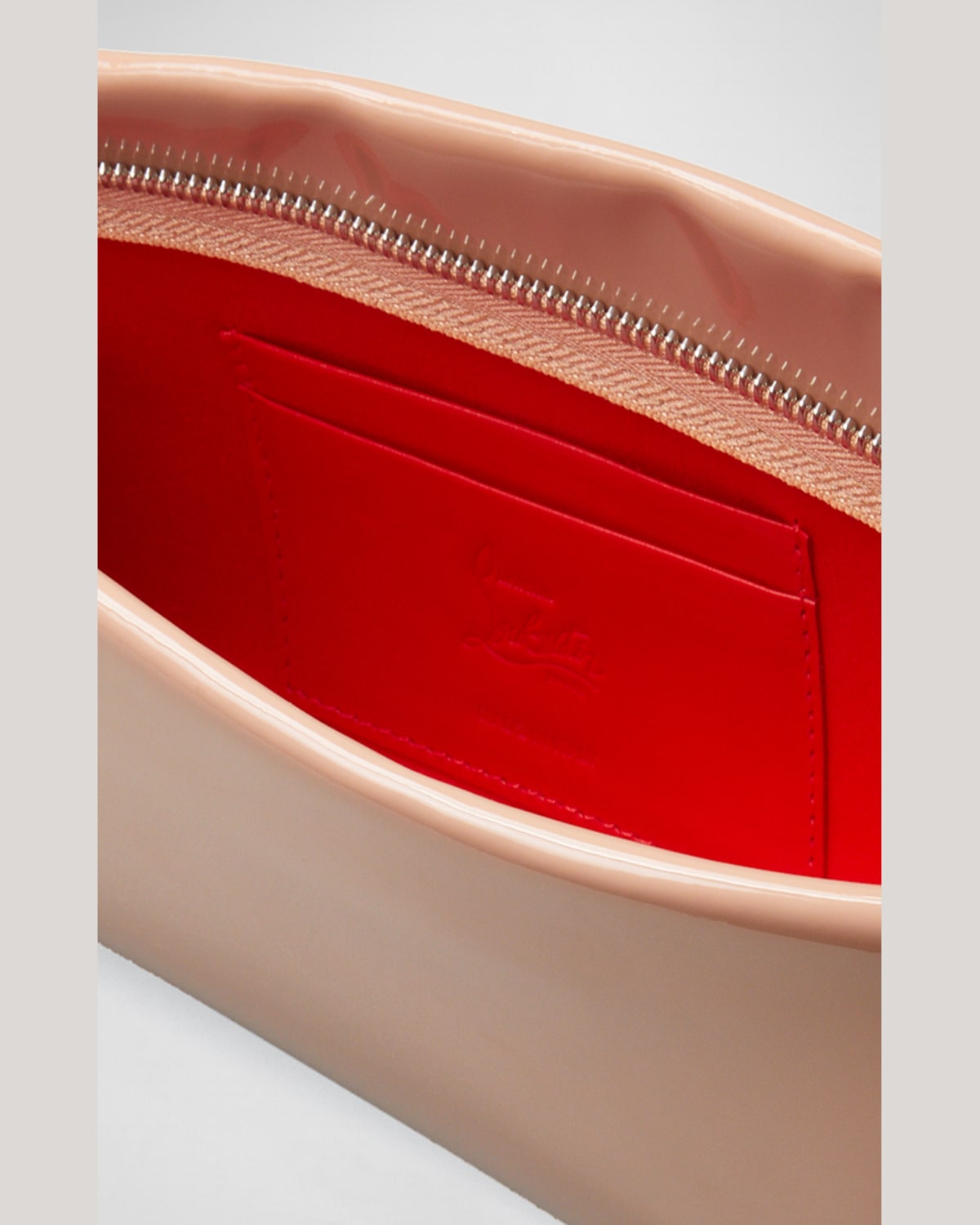 Christian Louboutin Loubitwist Clutch In Patent Leather In Nude